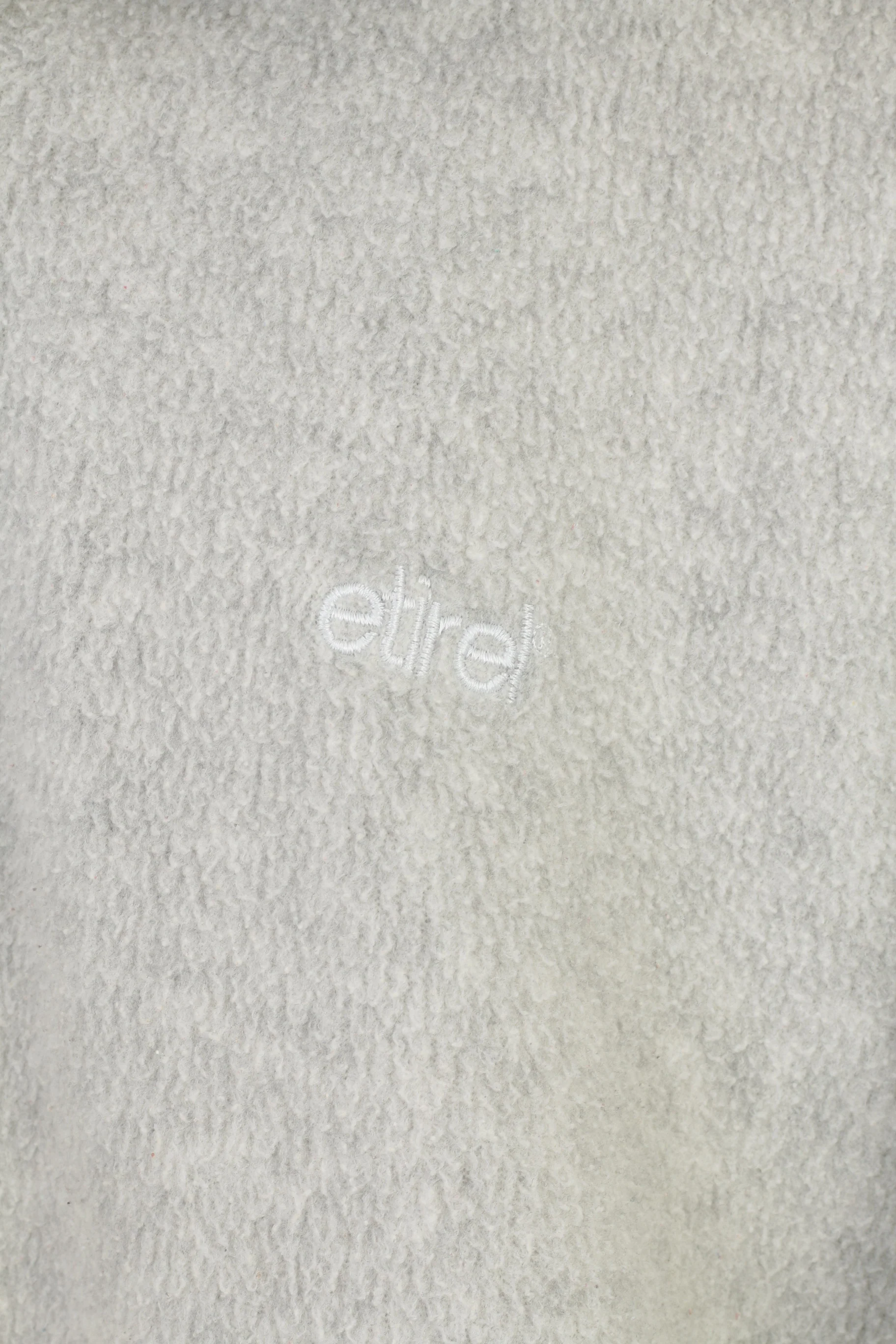 Etirel  Men M Sweatshirt Gray Pullover Zip Neck Fleece Sport Collar Vintage Top - Image 4