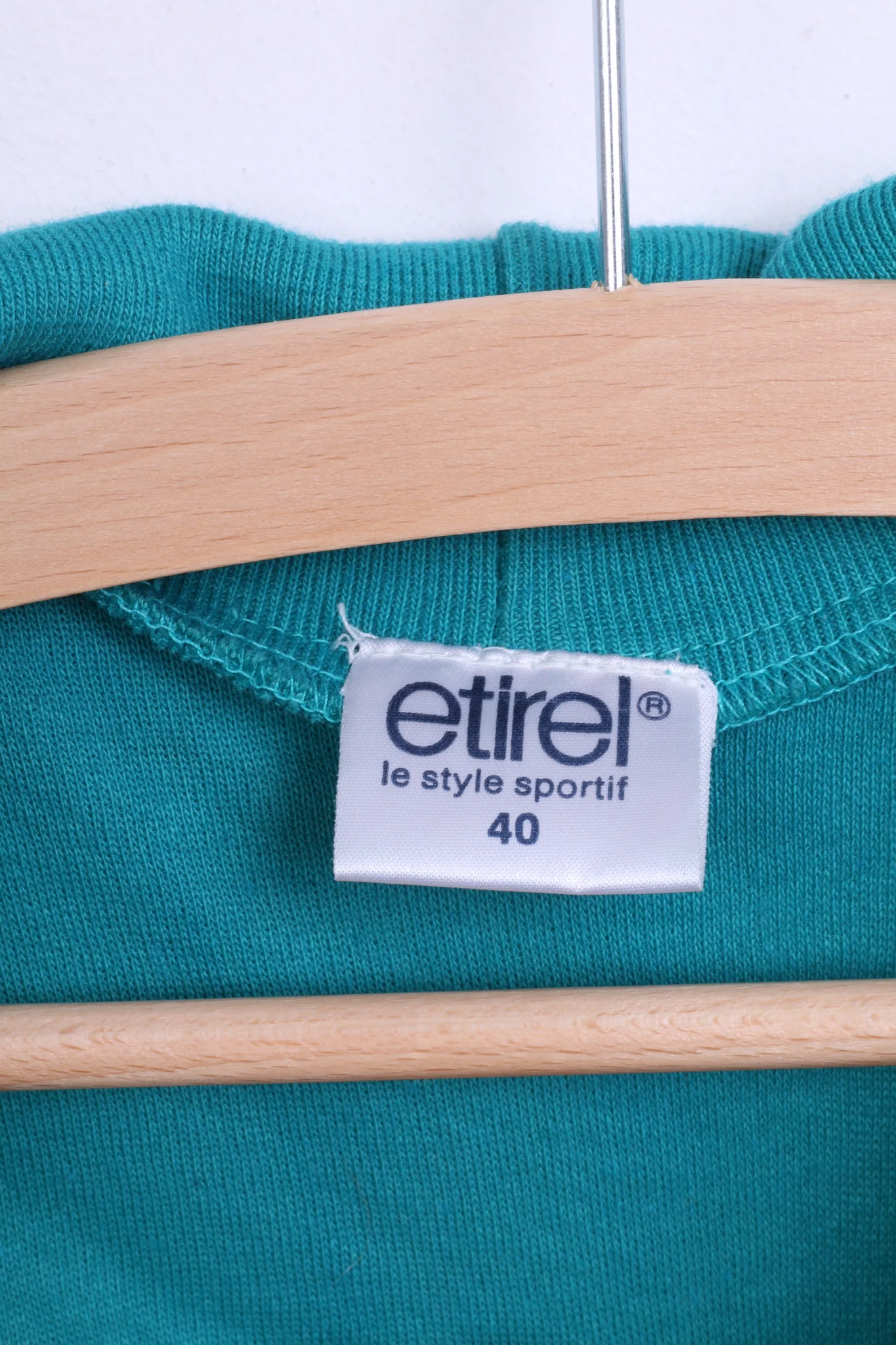 Etirel Womens 40 M/L Shirt Blouse Golf Zip Neck Cotton Sea Color - Image 4