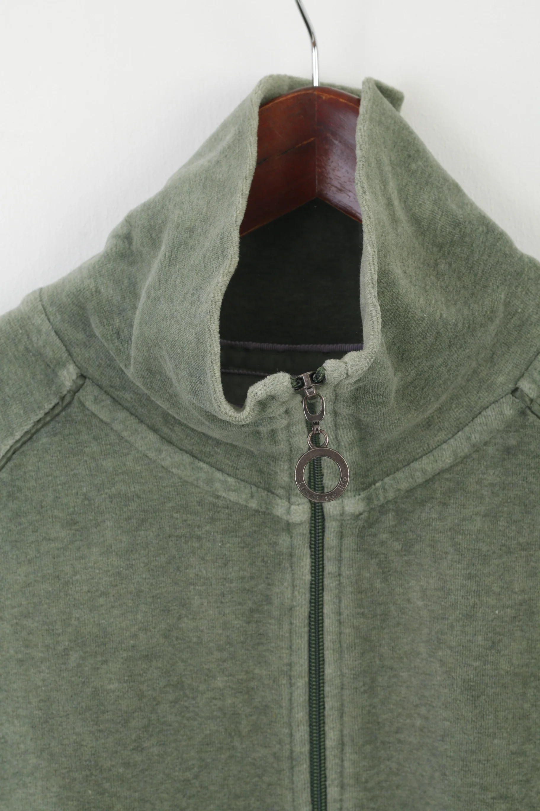 Everlast Women M Sweatshirt Green Boxing Vintage Cotton Blend Zip Up Sportswear Top - Image 2