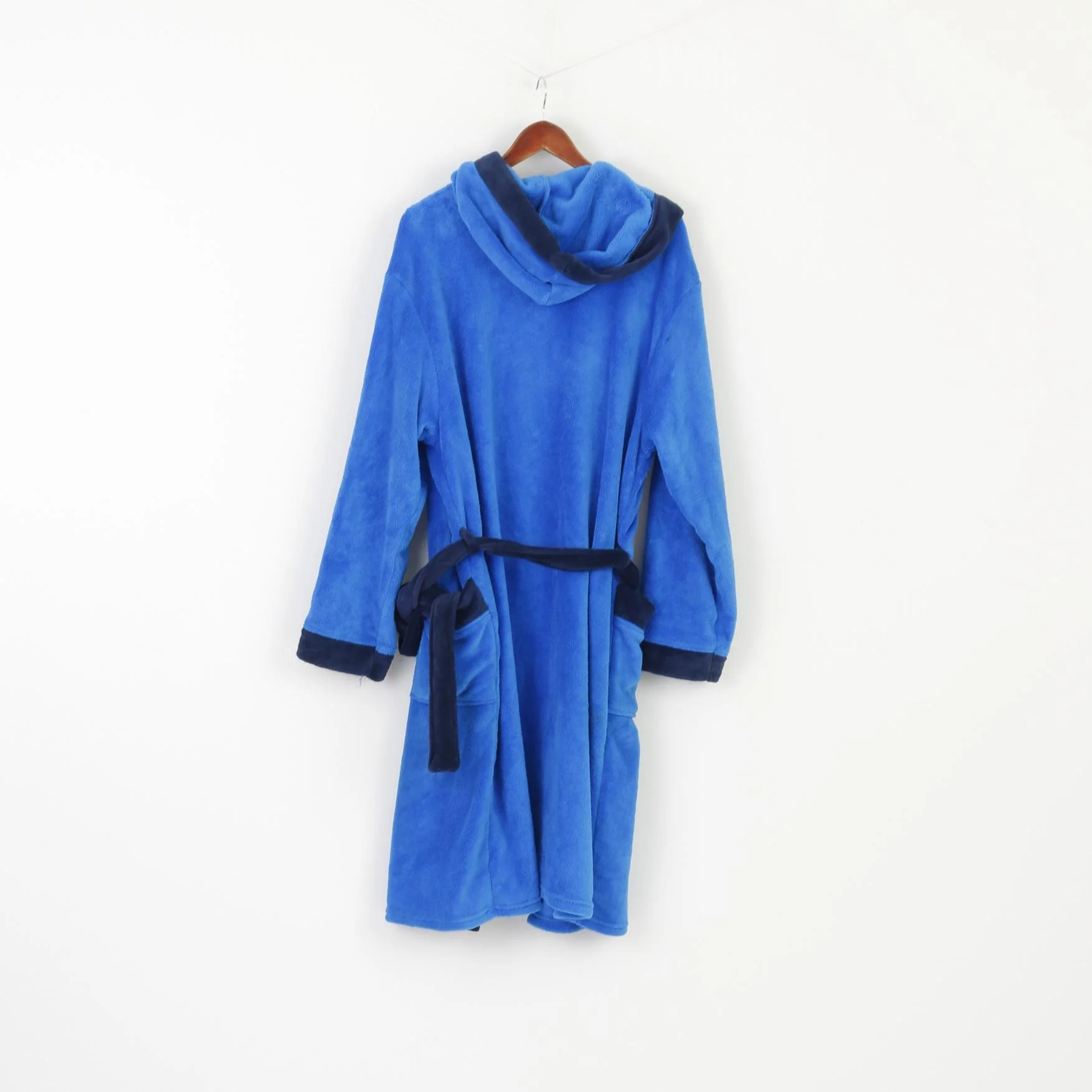 Everton Football Club Men L Dressing Gown Blue Fleeced Logo GJ Hooded - Image 5
