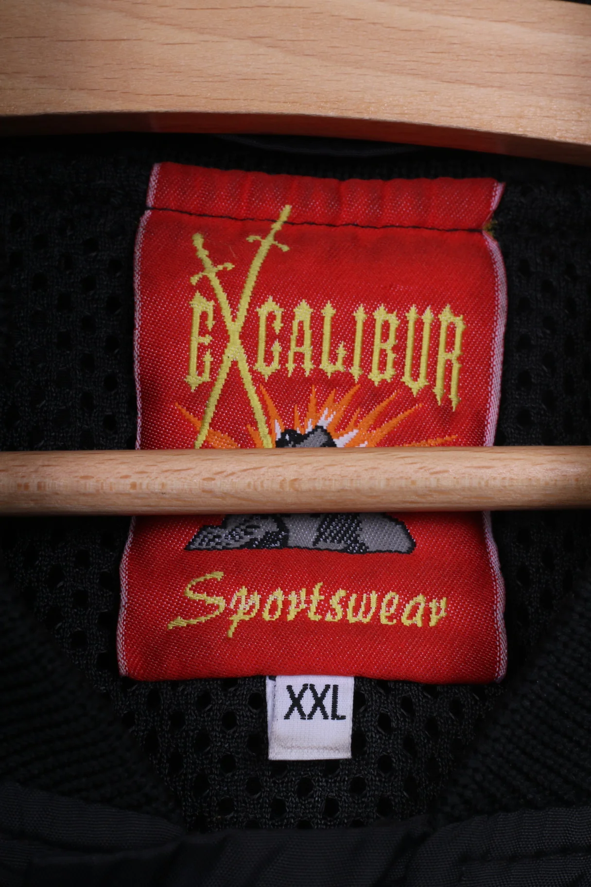 Excalibur Goldwing Club Austria Mens 2XL Bomber Jacket Black Full Zipper Sportswear Region Ost Vintage - Image 5
