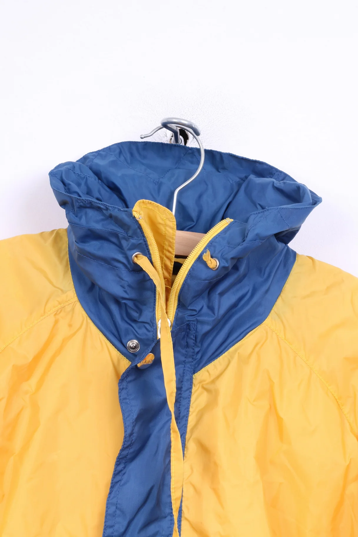 F.L.G. Members Boys 176 Lightweight Jacket Yellow Full Zipper Hooded Nylon Waterproof - Image 2