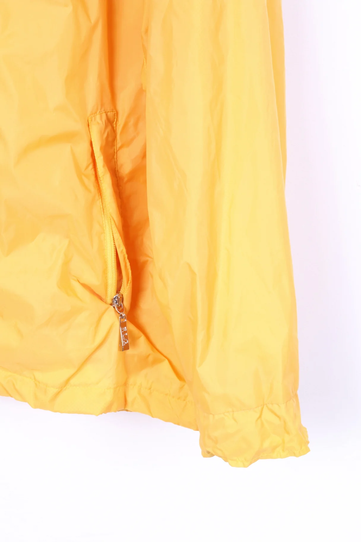 F.L.G. Members Boys 176 Lightweight Jacket Yellow Full Zipper Hooded Nylon Waterproof - Image 3