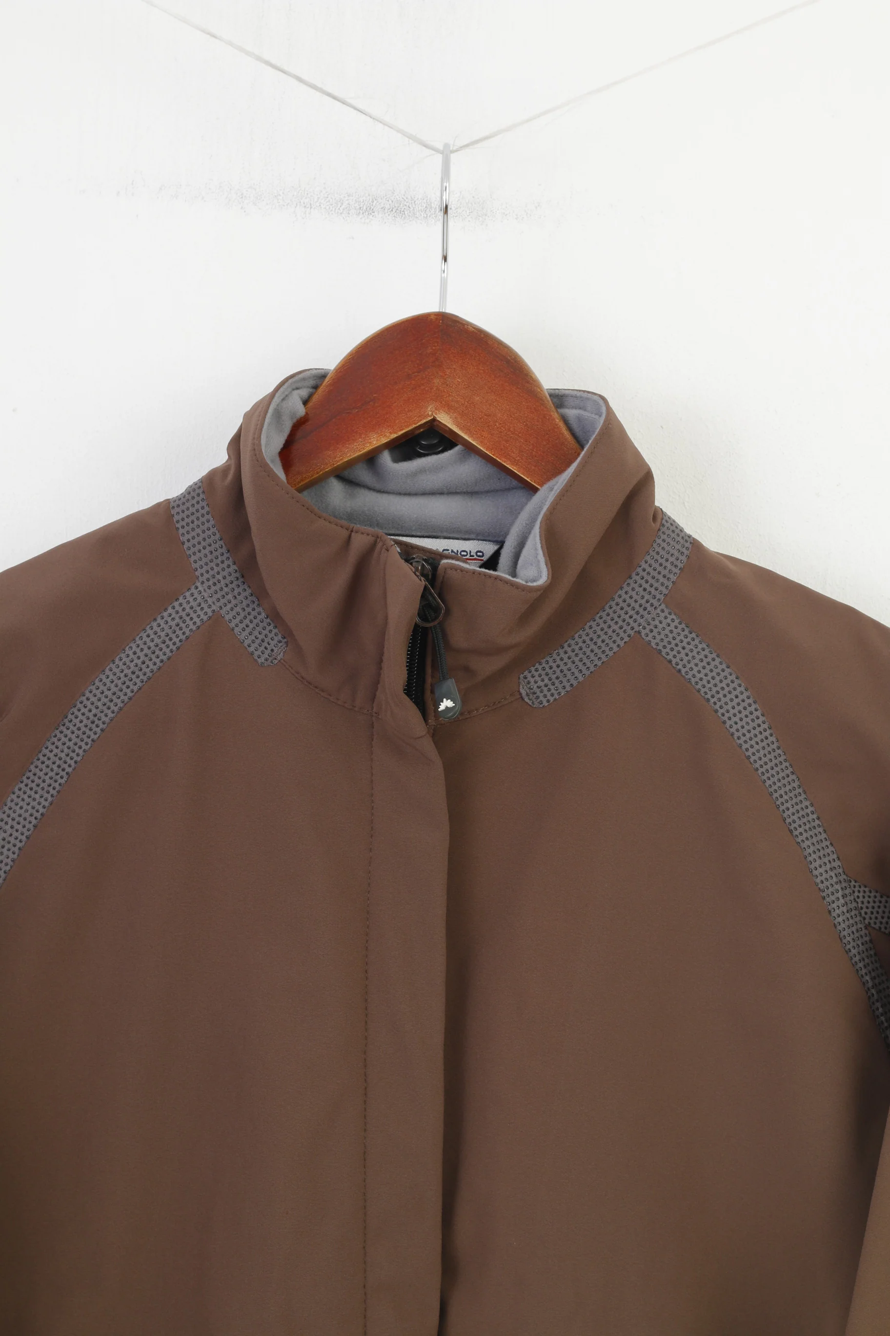 F.LLI Campagnolo Women M Jacket Brown Windstopper Softshell Full Zipper Sport Vintage Top - Image 2