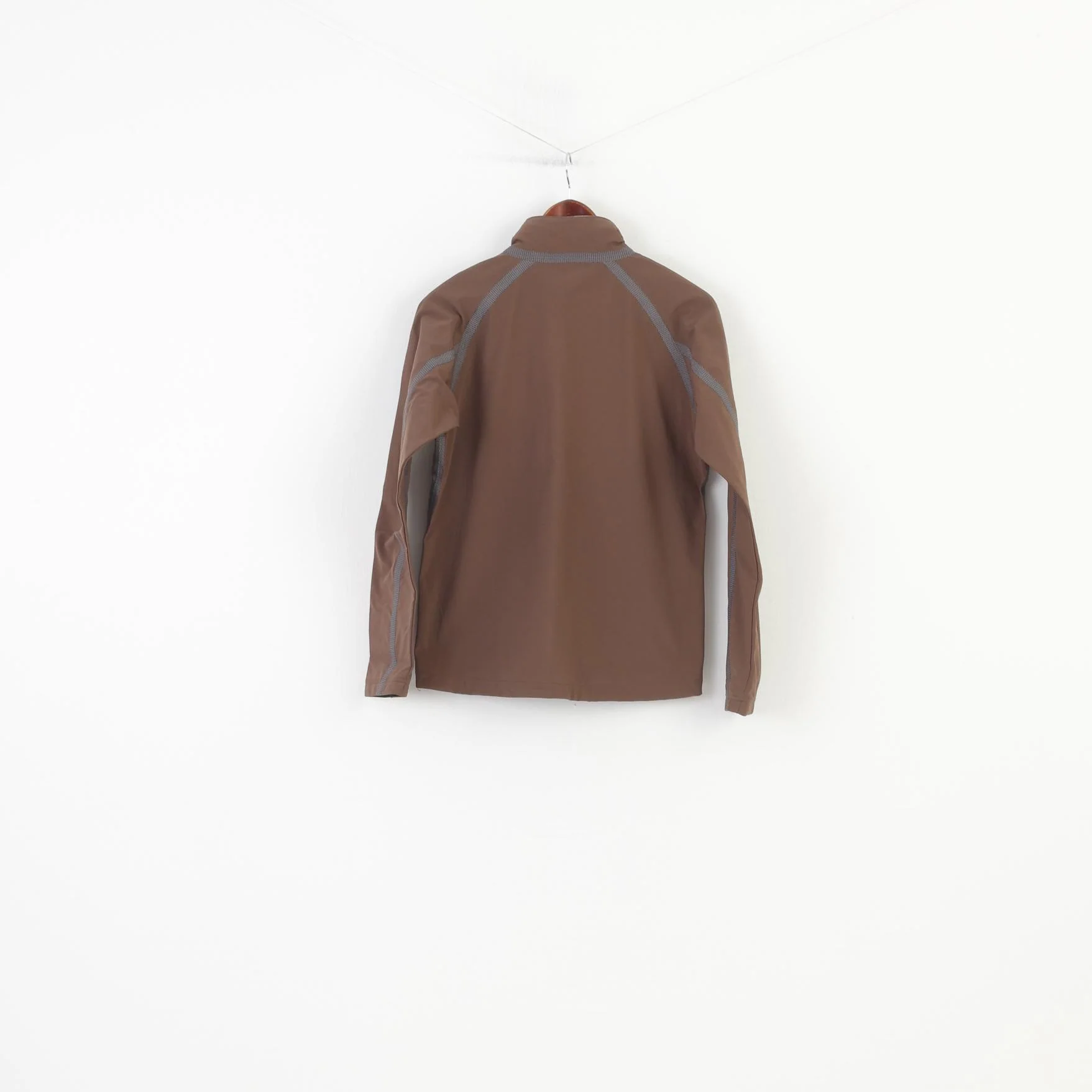 F.LLI Campagnolo Women M Jacket Brown Windstopper Softshell Full Zipper Sport Vintage Top - Image 7