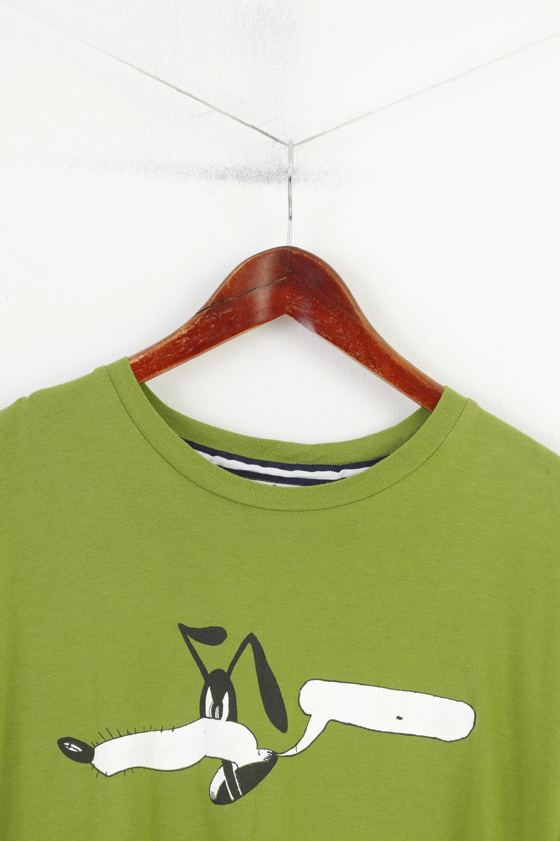 FC Seventy Two Men L T- Shirt Green Vintage Cotton Graphic 72 Classic Crew Neck Top - Image 2