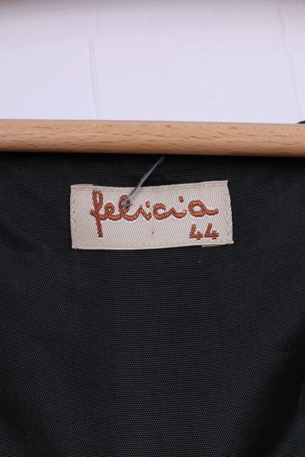 Felicia Women 44 L Vest Waistcoat Navy Floral Print Shiny Single Breasted Vintage - Image 4