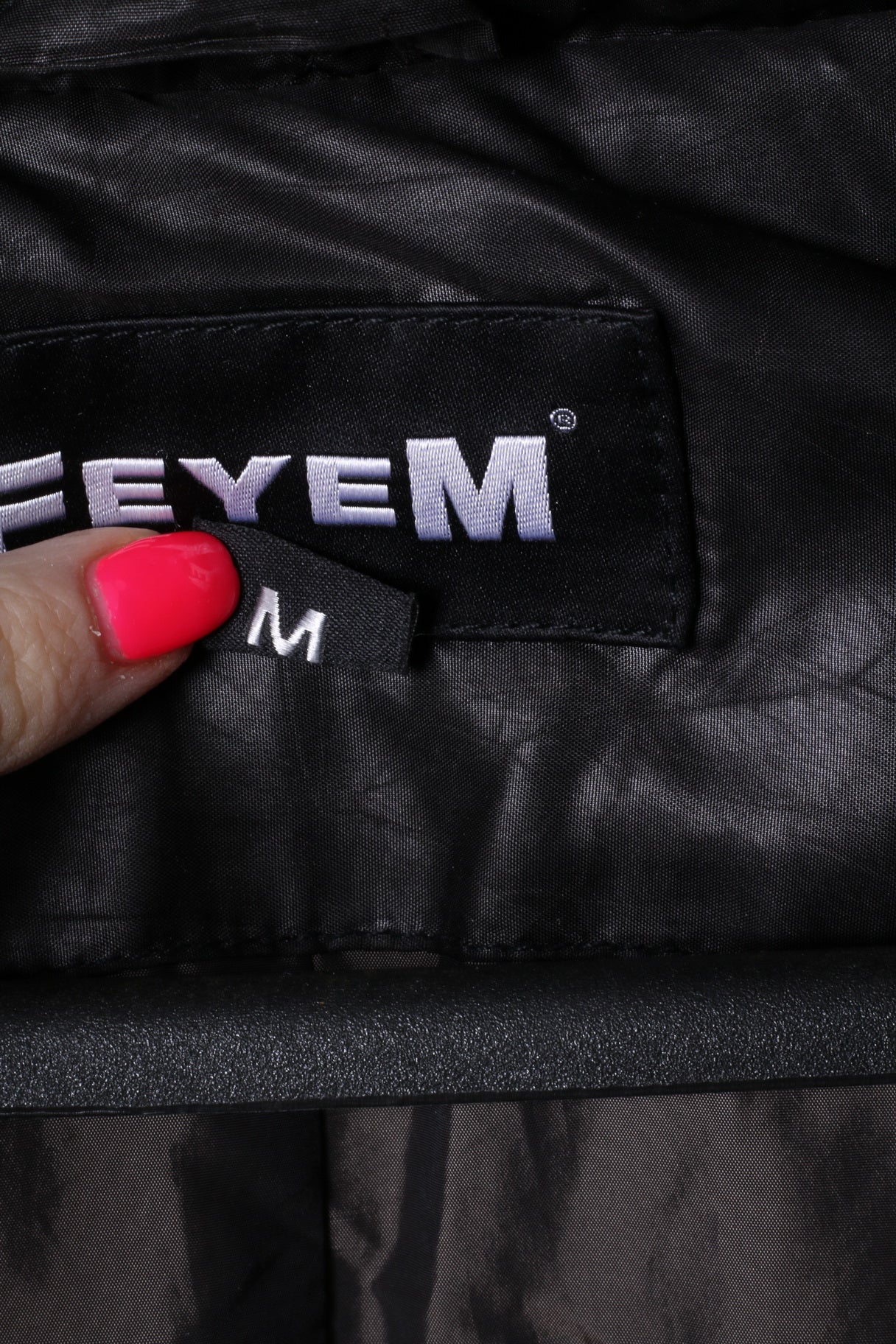 Feyem Women M (S) Down Jacket Black Long Full Zipper Quilted Made in Italy - Image 13