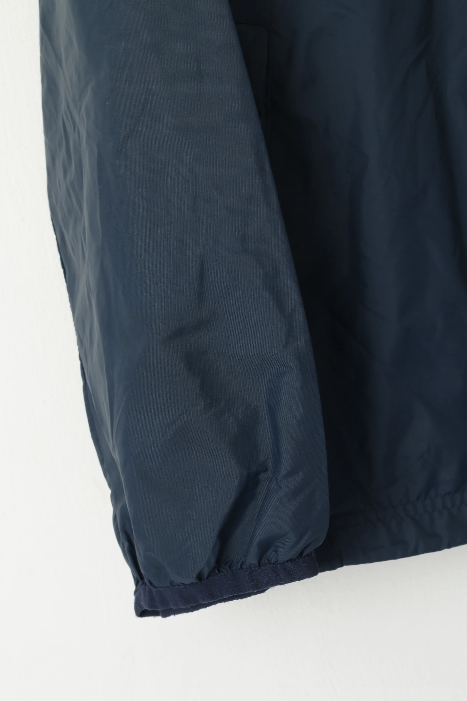 Fila Men L Jacket Navy Nylon Waterproof Vintage Full Zipper Sportswear Top - Image 4