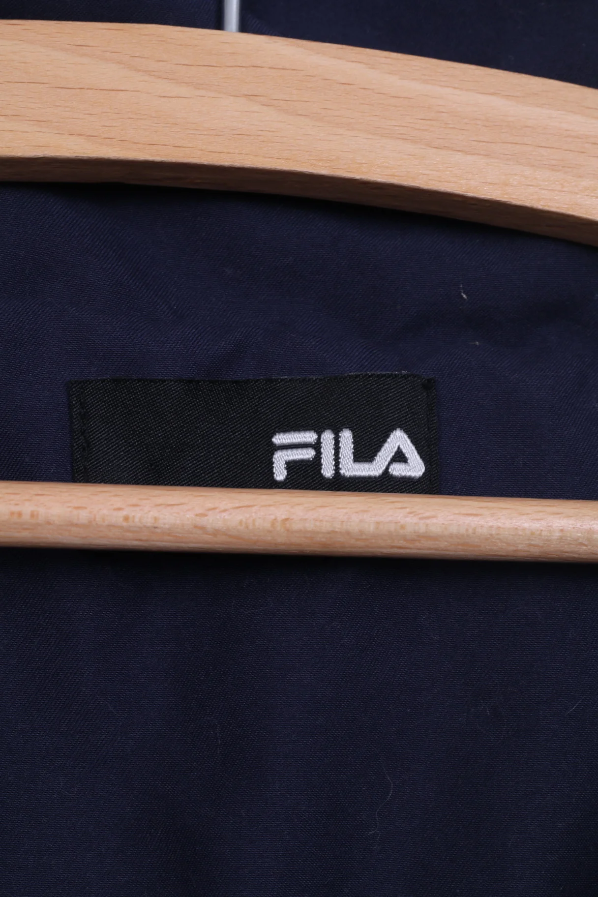 Fila Mens L Jacket Lightweight Zip Neck Zipper Sportswear Kangaoo Pocket Navy - Image 4