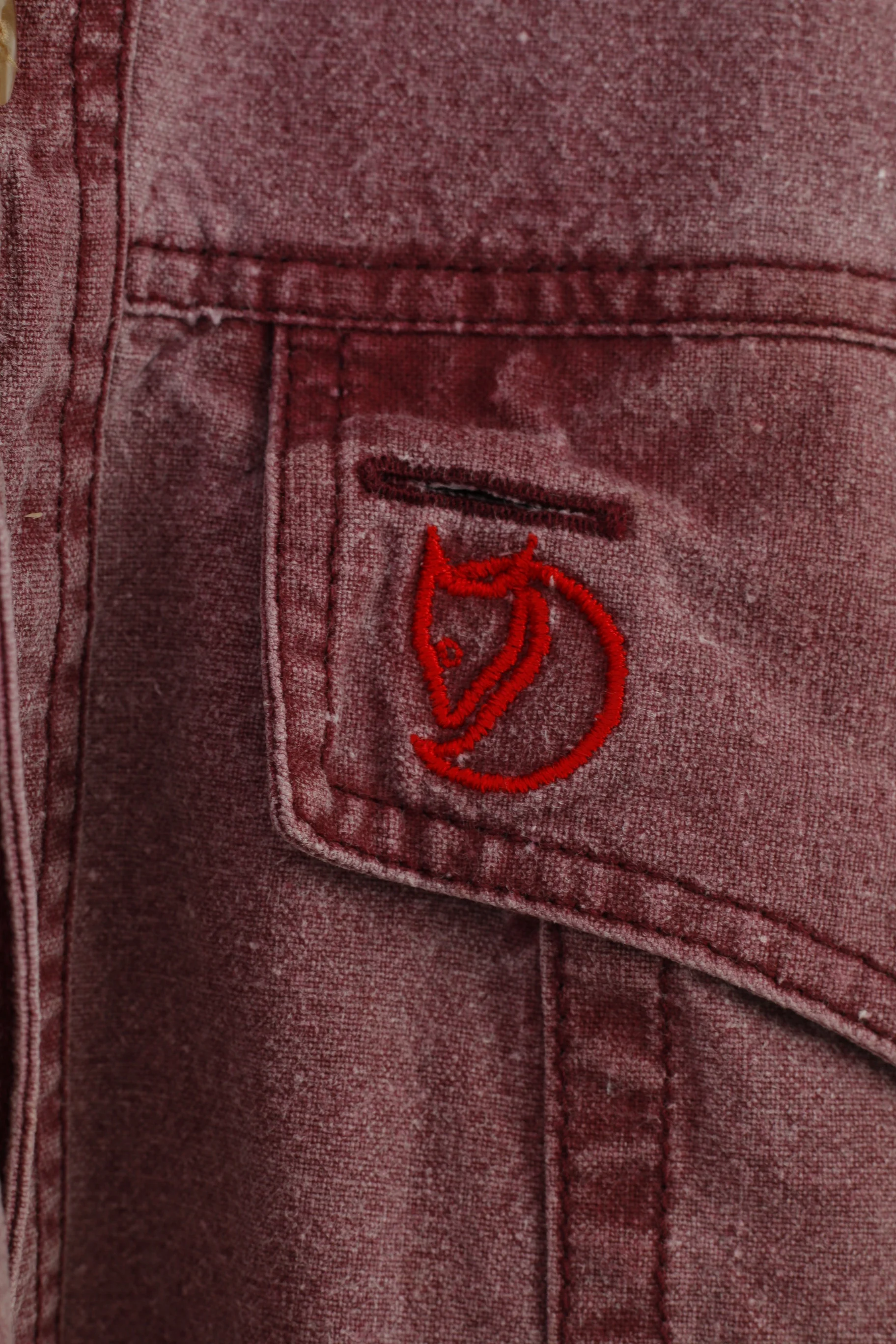 Fjällräven Men 37/38 S Casual Shirt Red Vintage 90s Long Sleeve Long Sleeve Jeans Top - Image 4