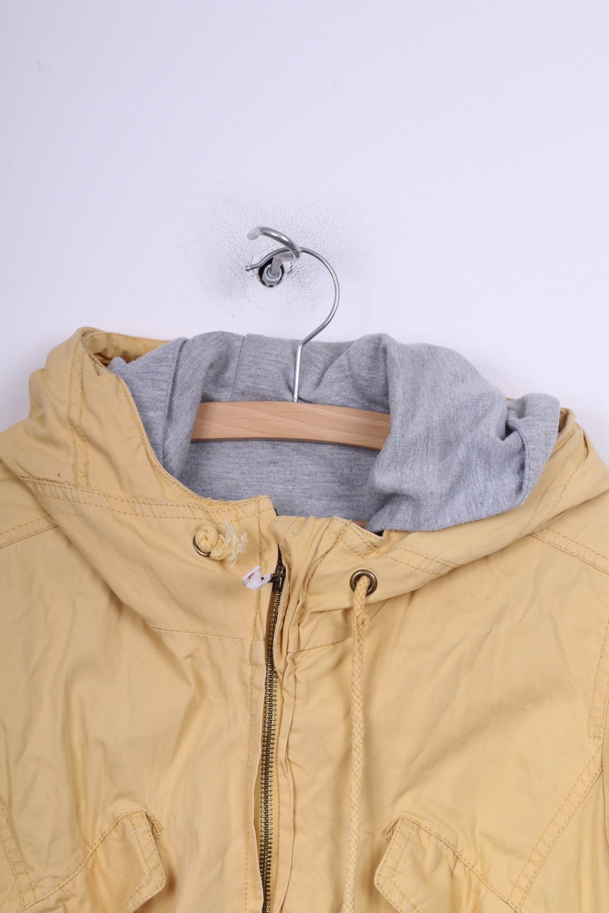 Flashlights Womens 12 M Jacket Yellow Cotton Hooded Full Zipper Padded - Image 2