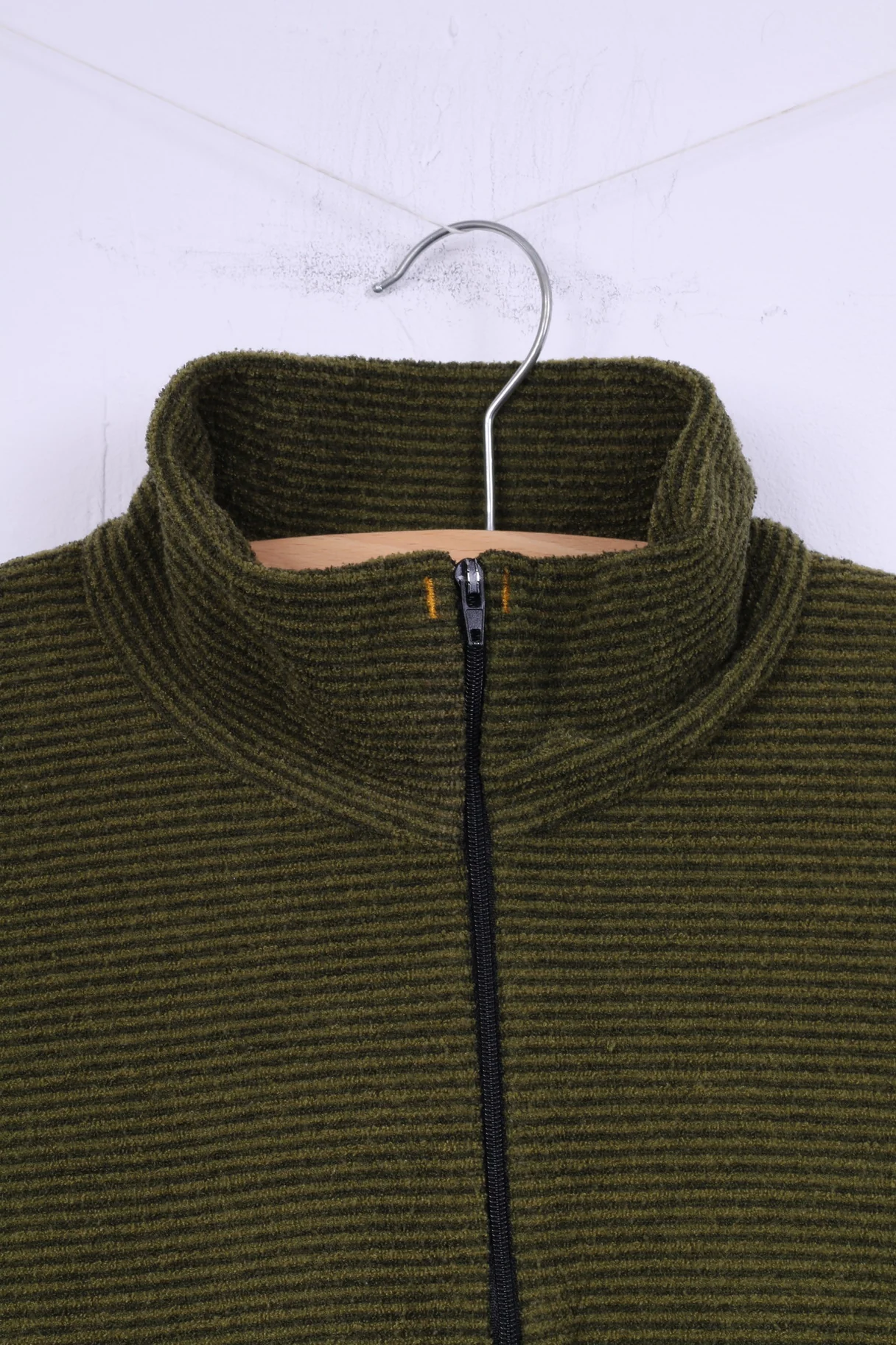 Four Seasons Womens L Fleece Top Green Zip Neck Sweatshirt Casual Top - Image 2