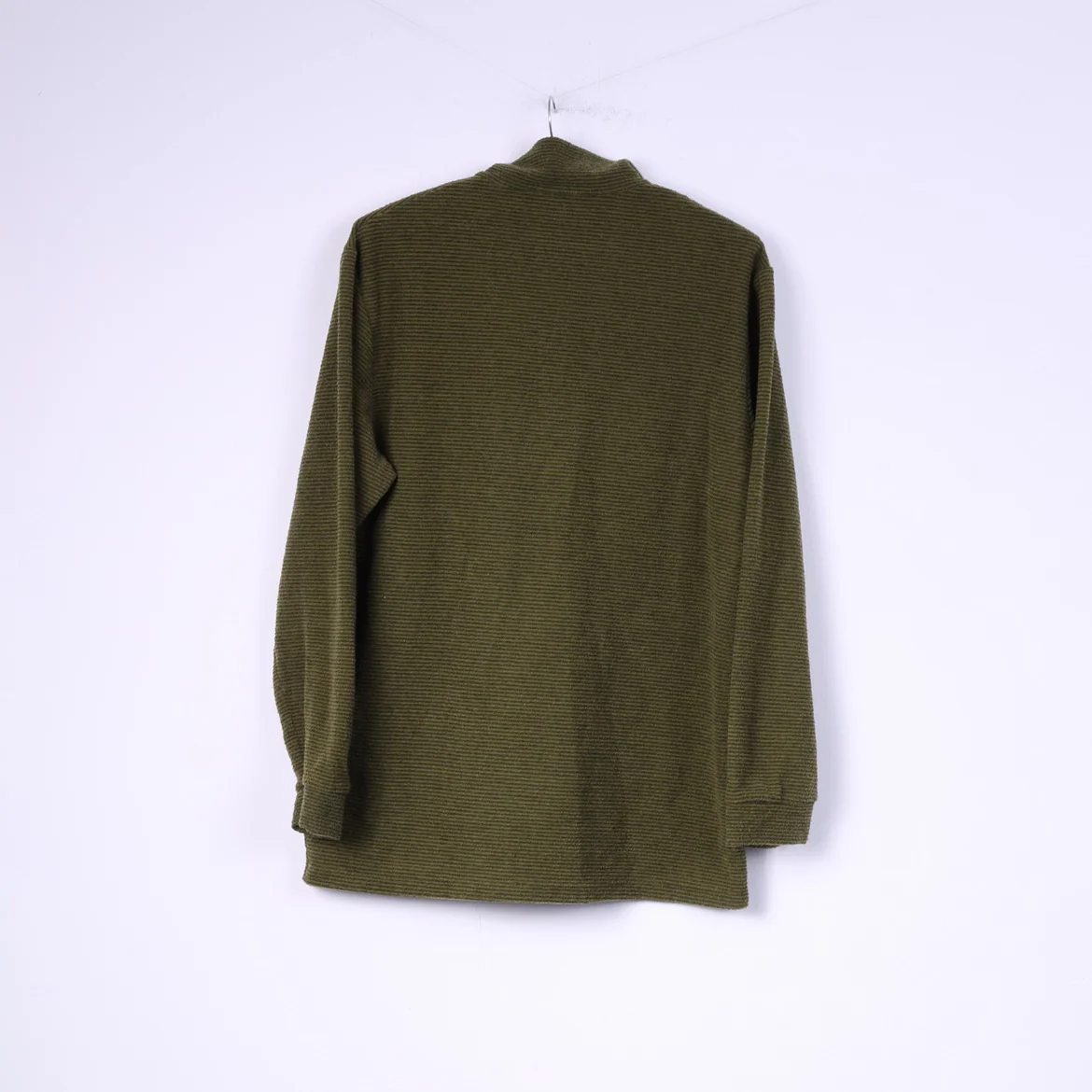 Four Seasons Womens L Fleece Top Green Zip Neck Sweatshirt Casual Top - Image 6