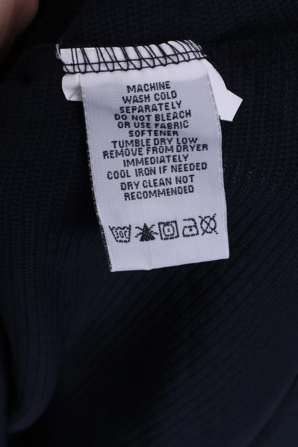 Fox Acres Womens S Shirt Nylon Long Sleeve Navy Zip Neck Stand Up Collar - Image 4