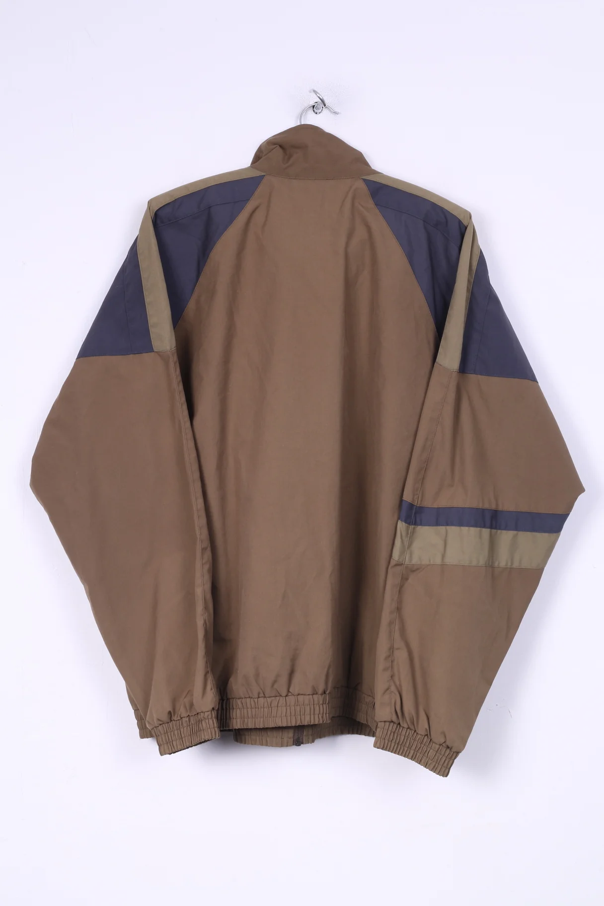 Frank Shorter Mens L Jacket Lightweight Full Zipper Khaki Sportswear Raglan Sleeve Two Pocket - Image 6