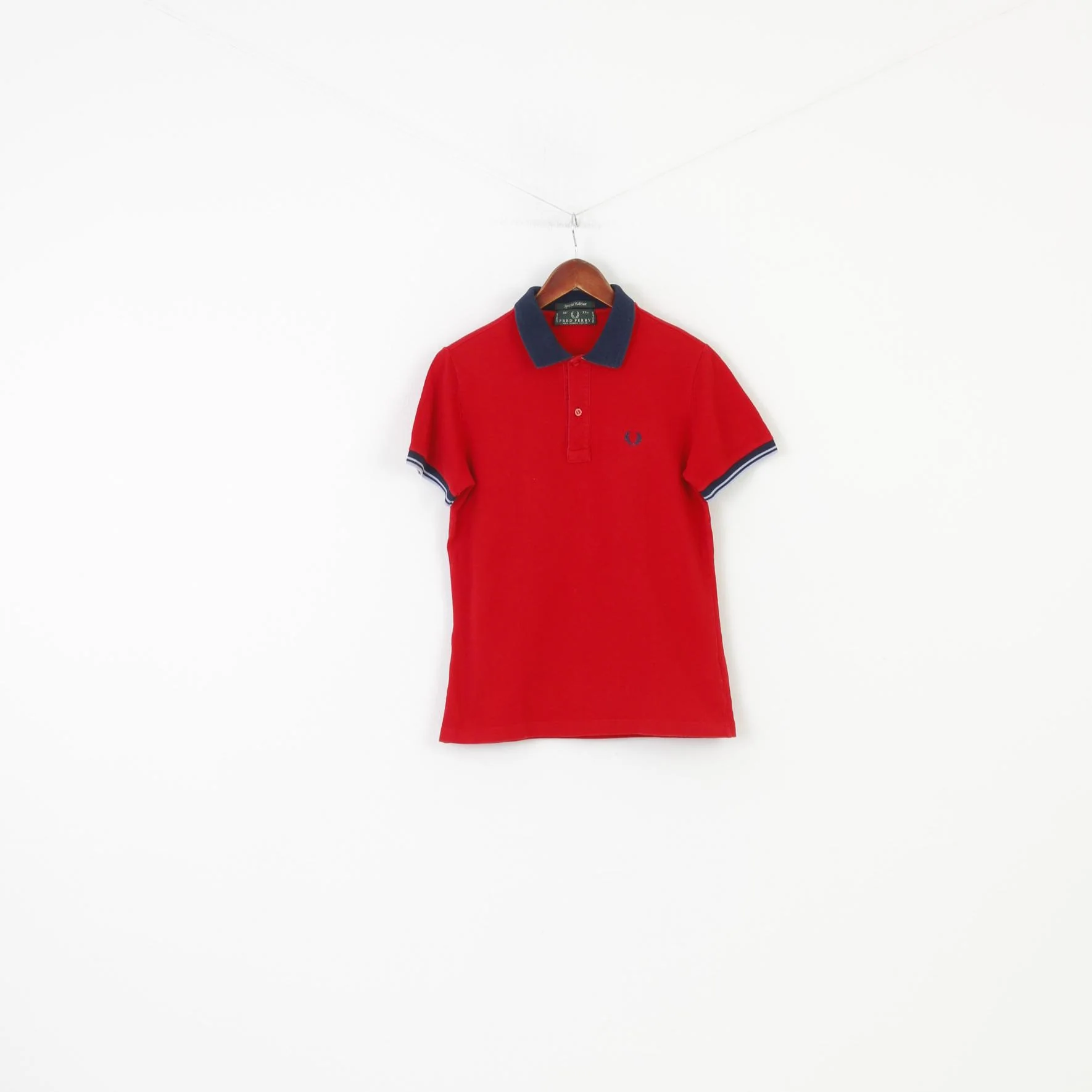 Fred Perry Men 38 (M) Polo Shirt Red Short Sleeve Special Edition Cotton Collar England Top - Image 2