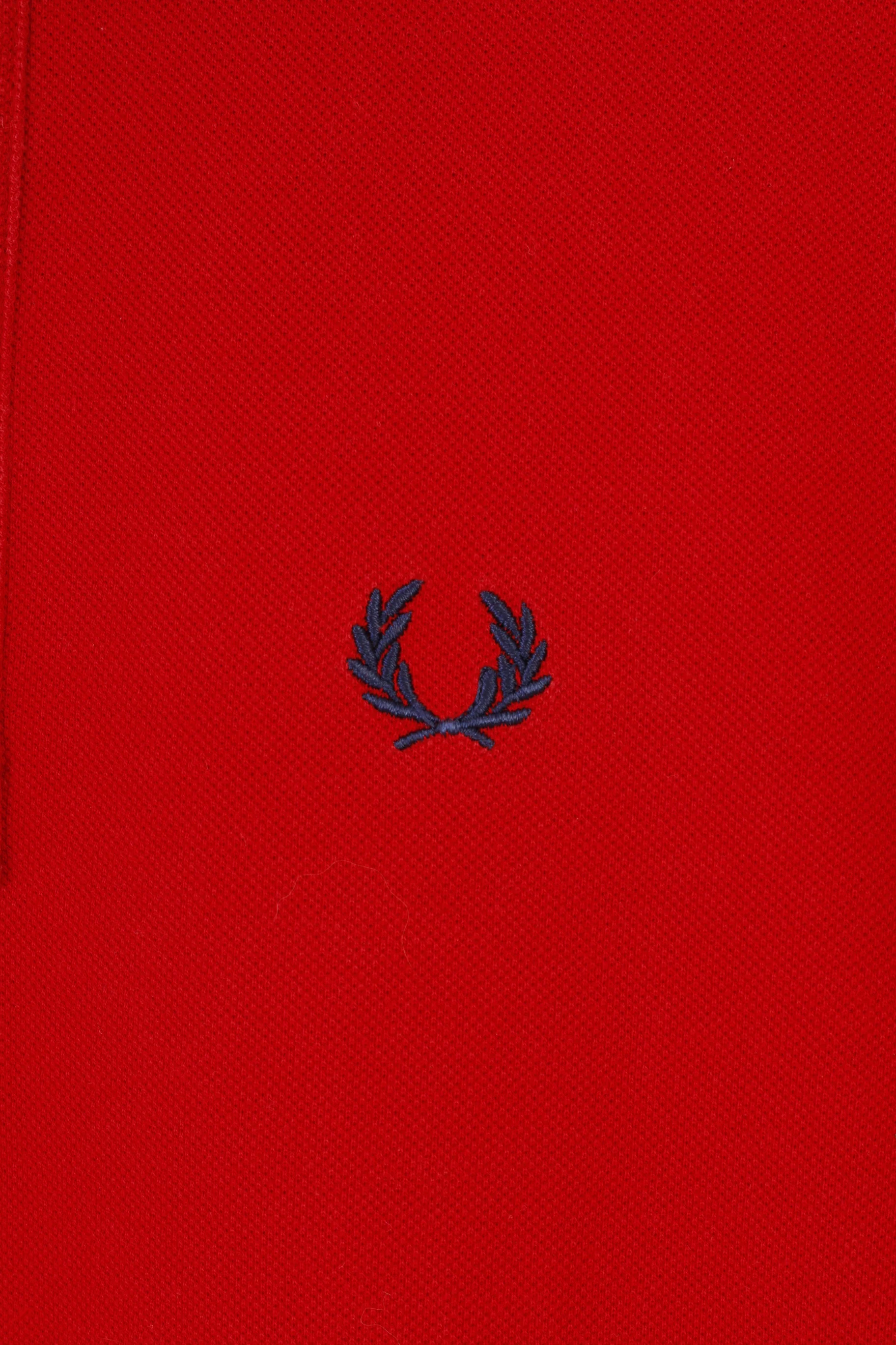 Fred Perry Men 38 (M) Polo Shirt Red Short Sleeve Special Edition Cotton Collar England Top - Image 5