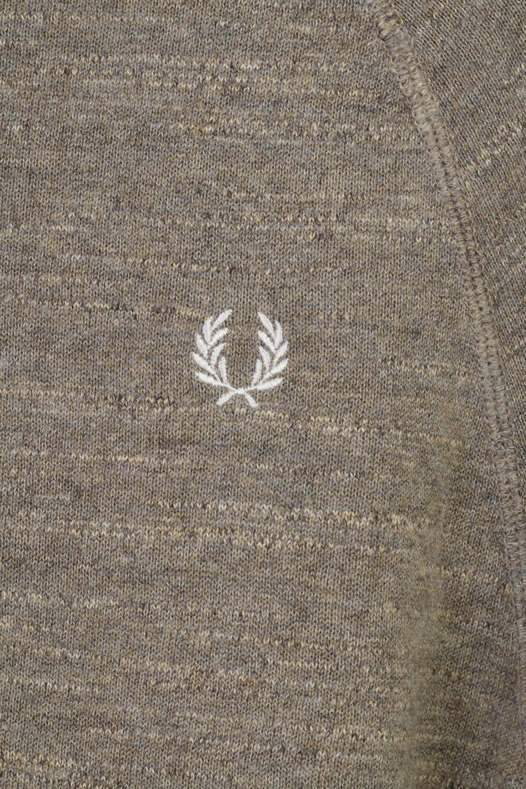 Fred Perry Men S Jumper Brown Crew Neck Logo Cotton Classic Vintage Sweater - Image 5