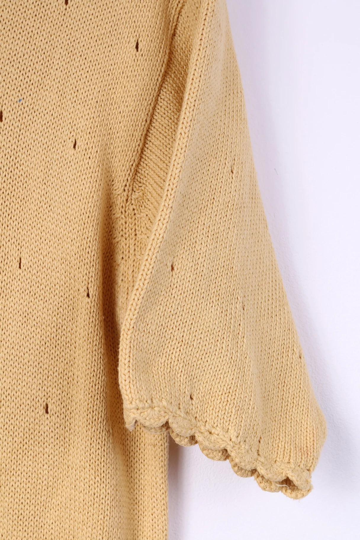 Freebody Womens S Sweater Knitwear Yellow Top Short Sleeve - Image 3