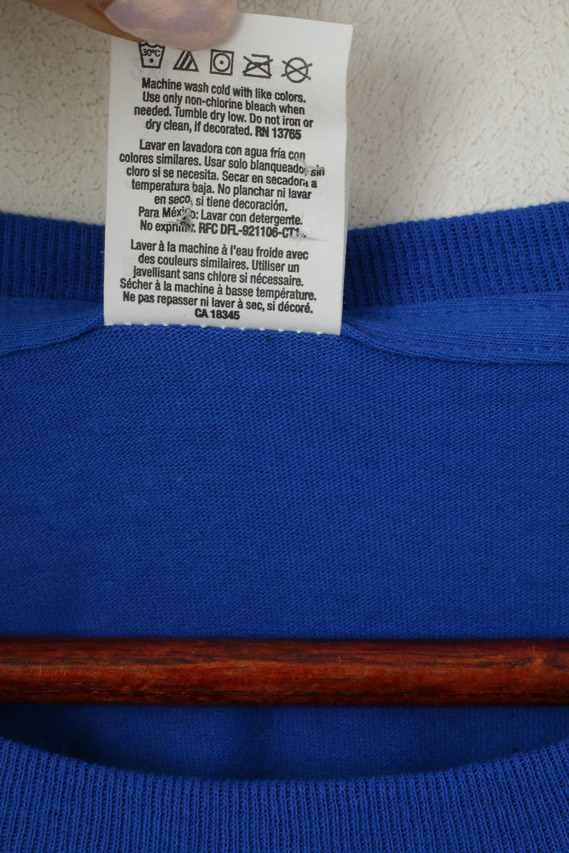 Fruit Of the Loom Men 2XL T- Shirt Blue Cotton Graphic Dope Music Top - Image 4