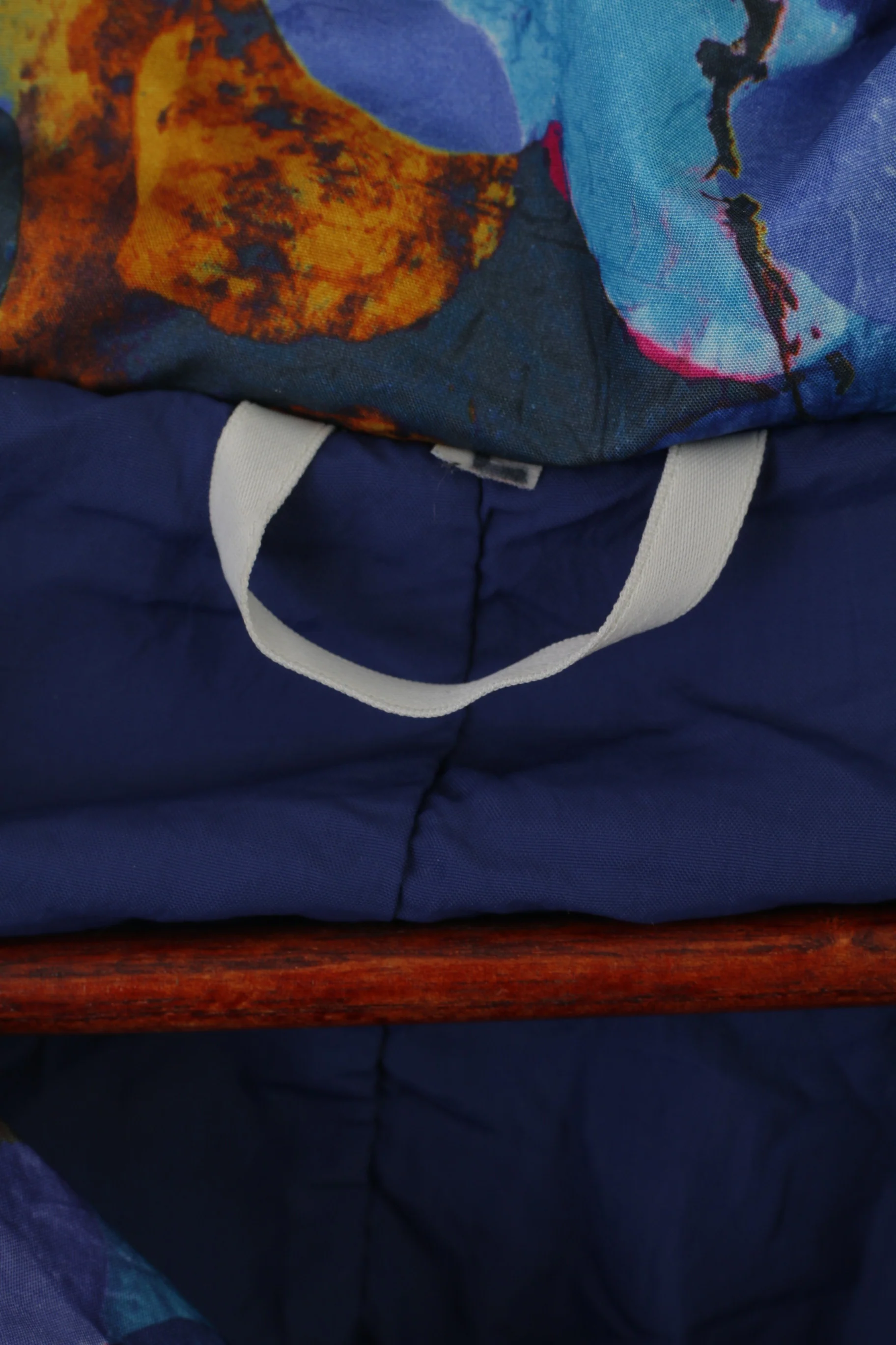 Future Men L (M) Pullover Jacket Navy Vintage 90s Sportswear Zip Neck Ski Team Top - Image 4