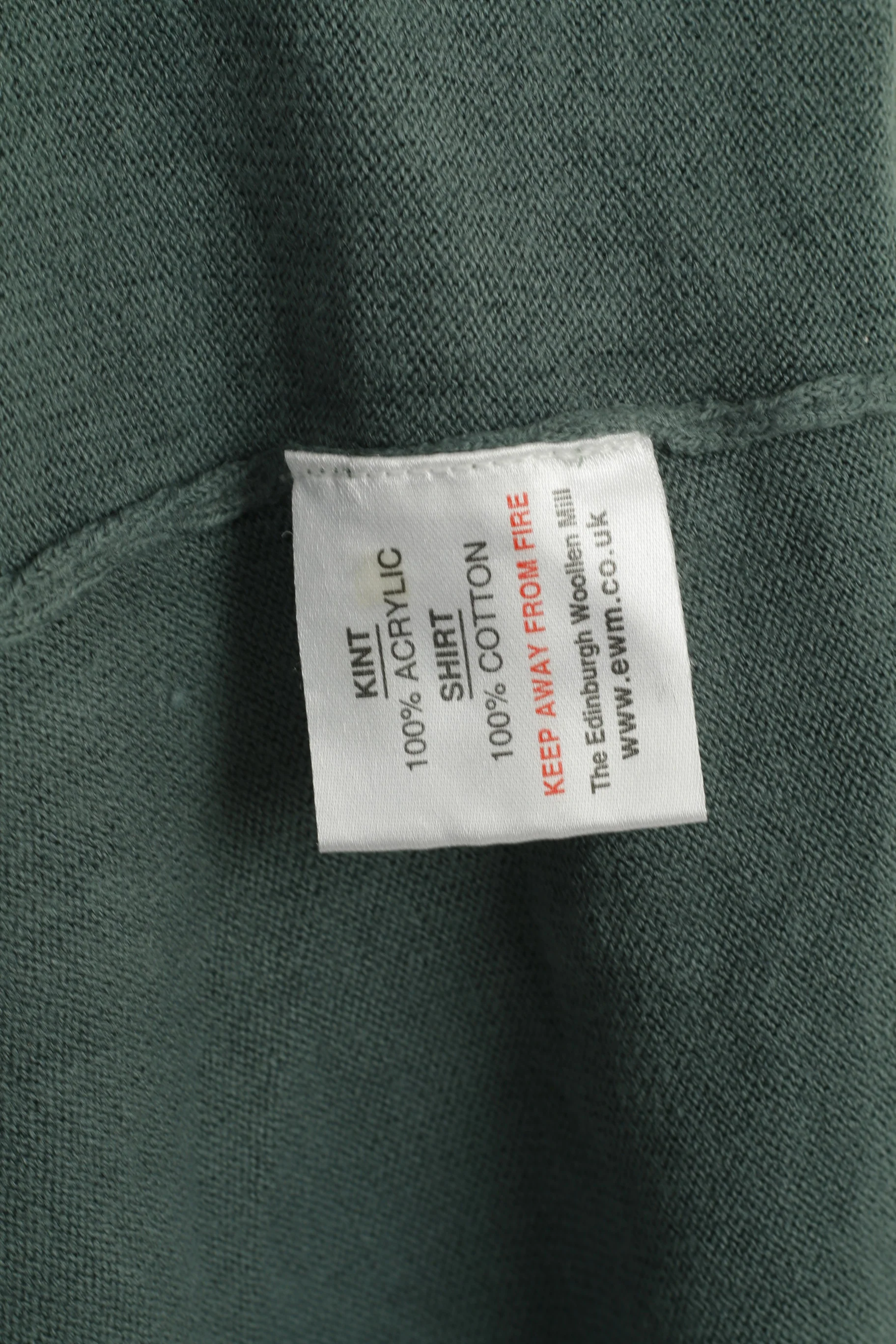 James Pringle Men XL Jumper Green Acrylic Soft Collared Classic Plain Sweater - Image 5