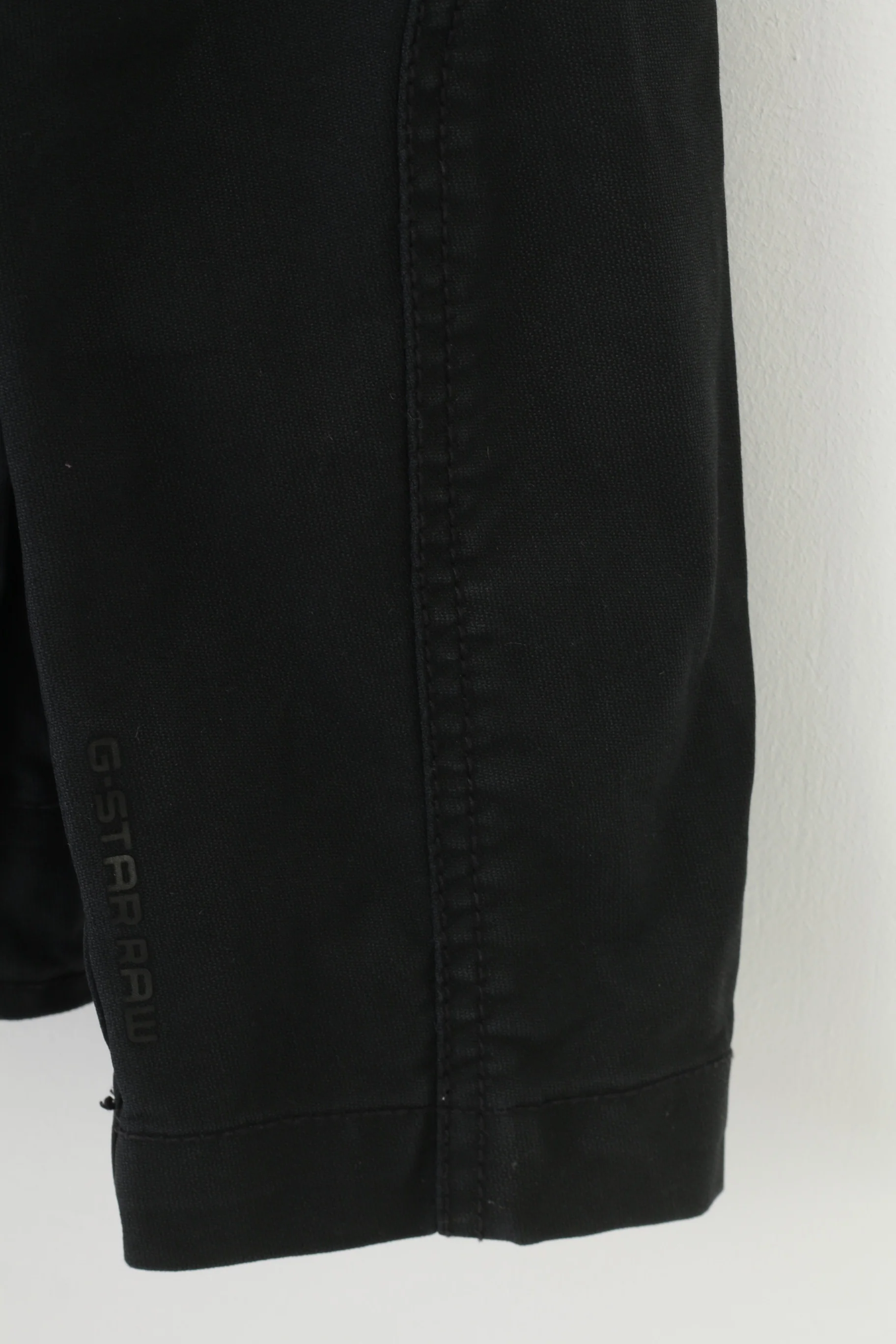 G-Star Raw Men XL Jacket Black Cotton Full Zipper Bottoms Collar Pockets Top - Image 3