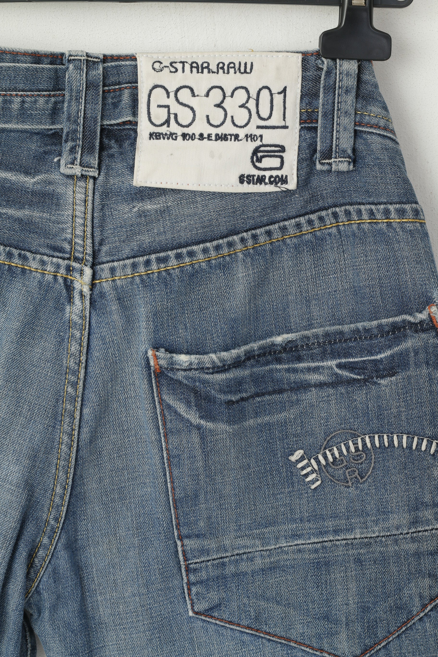 G-Star Raw Mens W30 L34 Trousers Cotton Denim Blue Jeans - Image 6