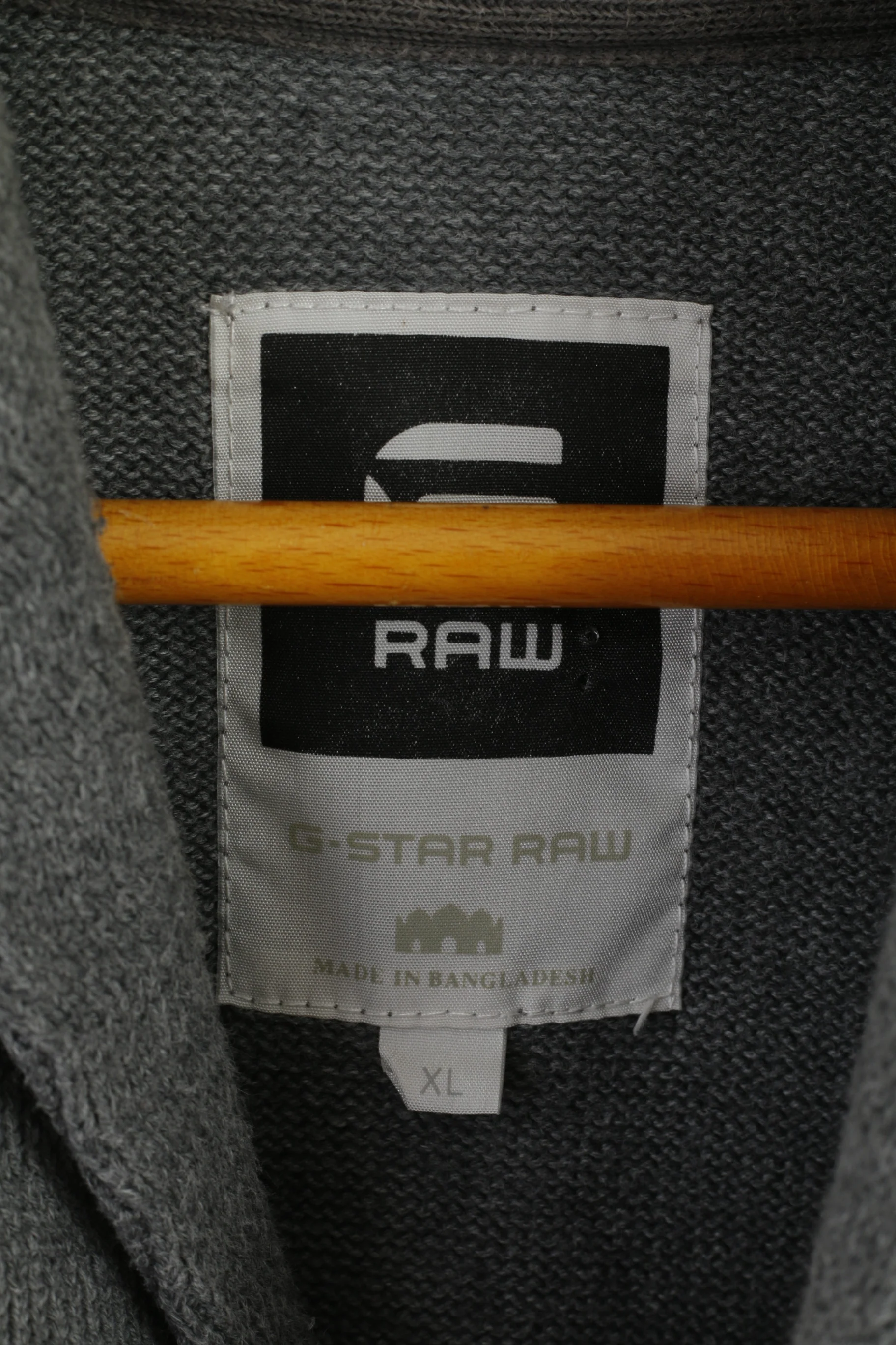 G-Star Raw Mens XL (L) Jumper Grey Cotton Sterling Shawl Coll Knit Sweater - Image 5
