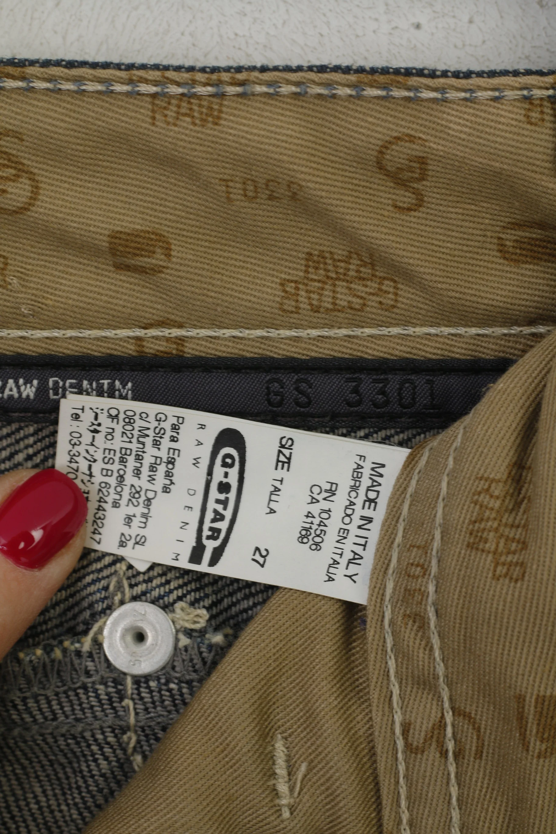 G-Star Raw Women 27 Denim Skirt Navy Cotton Tape Vintage Made in Italy - Image 5