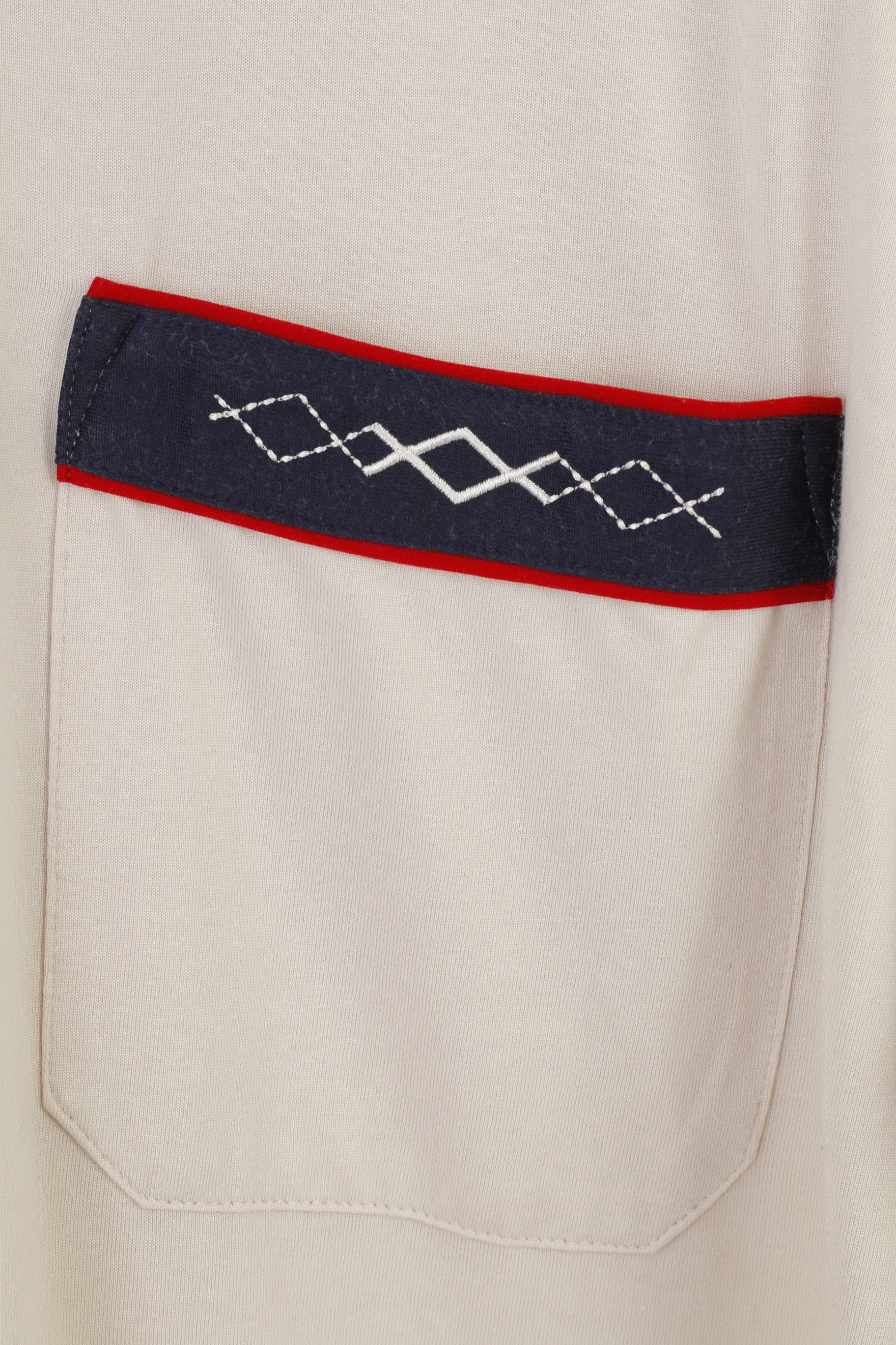 Gabicci Men 2XL Polo Shirt Cream Collar Cotton Short Sleeve Pocket Top - Image 4