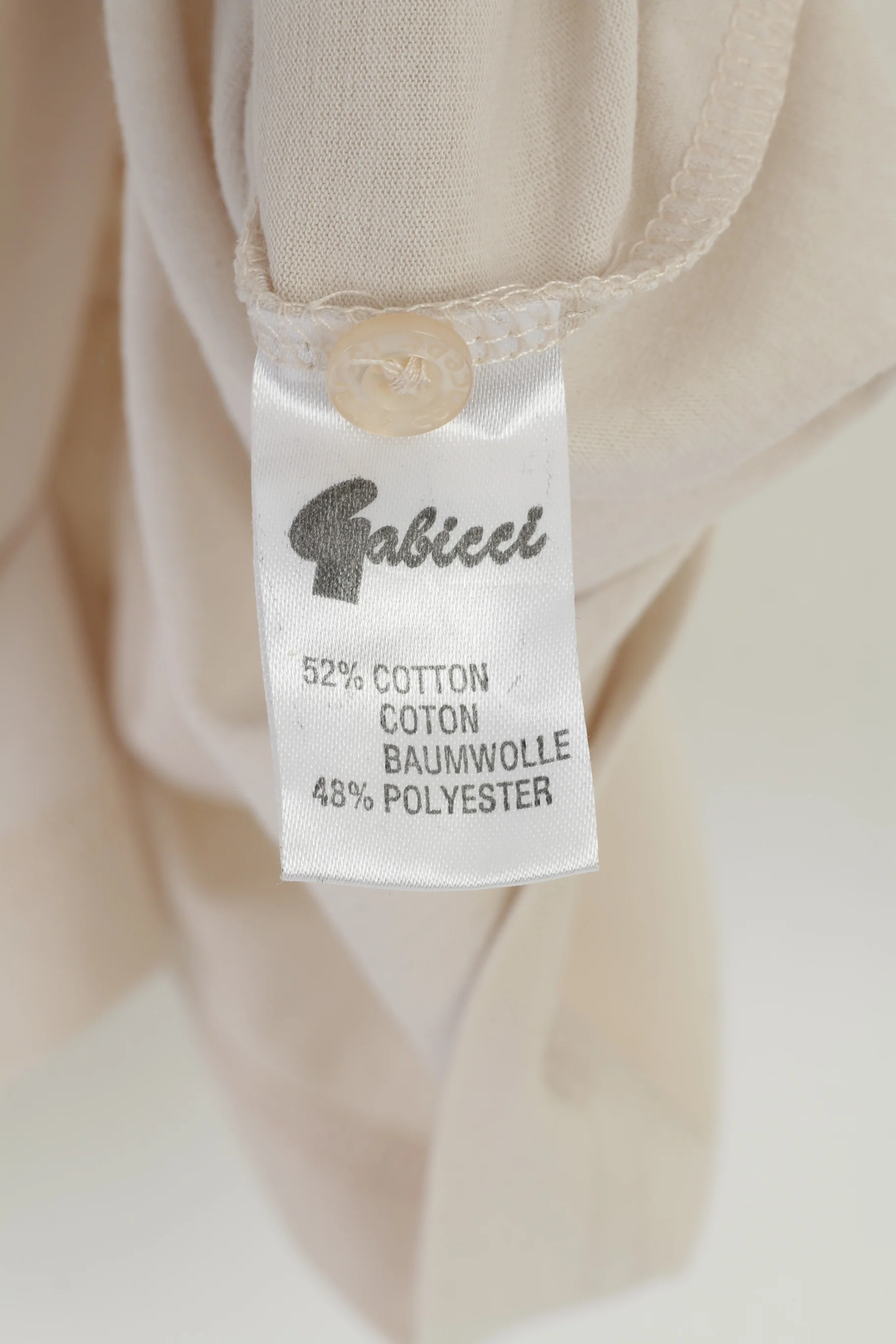 Gabicci Men 2XL Polo Shirt Cream Collar Cotton Short Sleeve Pocket Top - Image 7