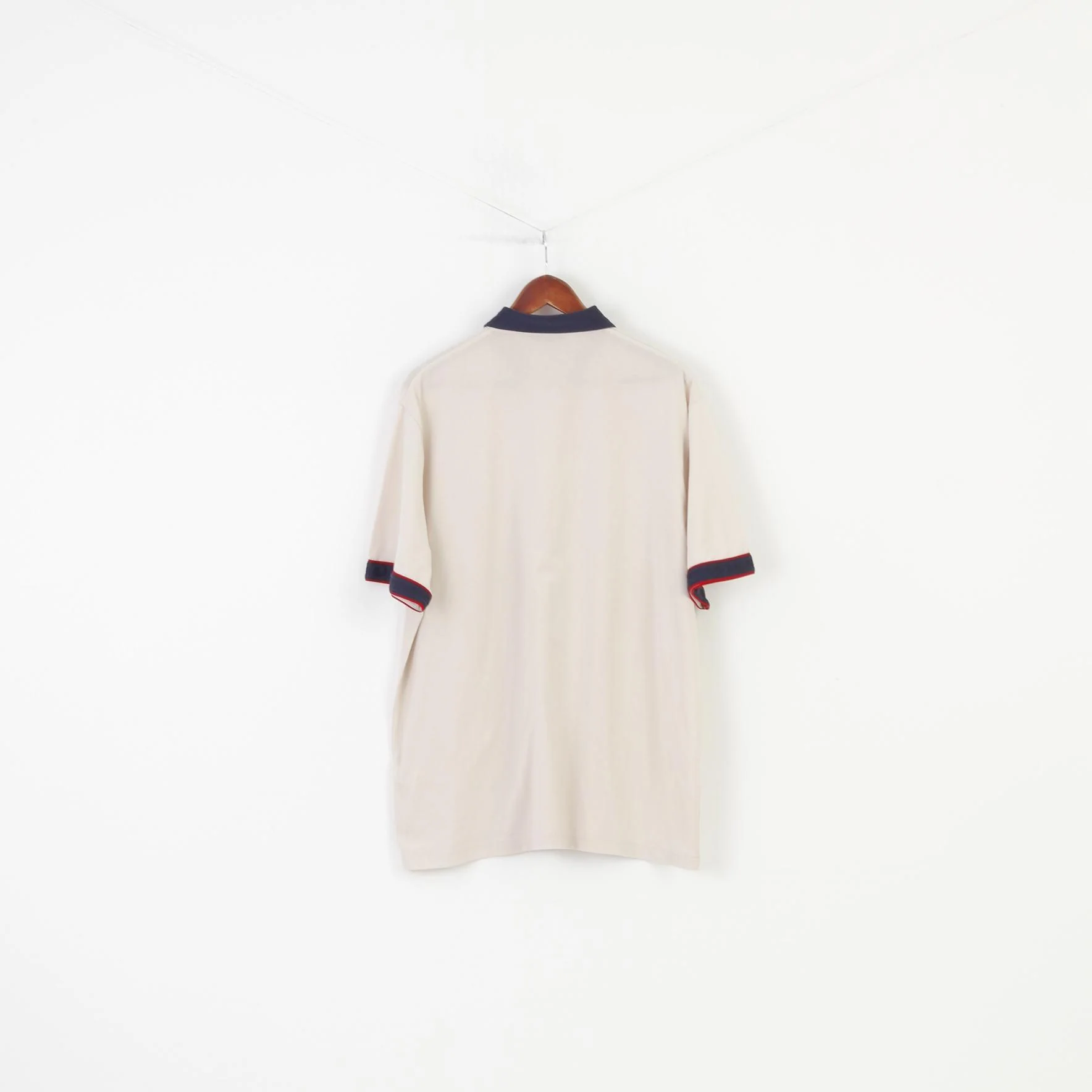 Gabicci Men 2XL Polo Shirt Cream Collar Cotton Short Sleeve Pocket Top - Image 8