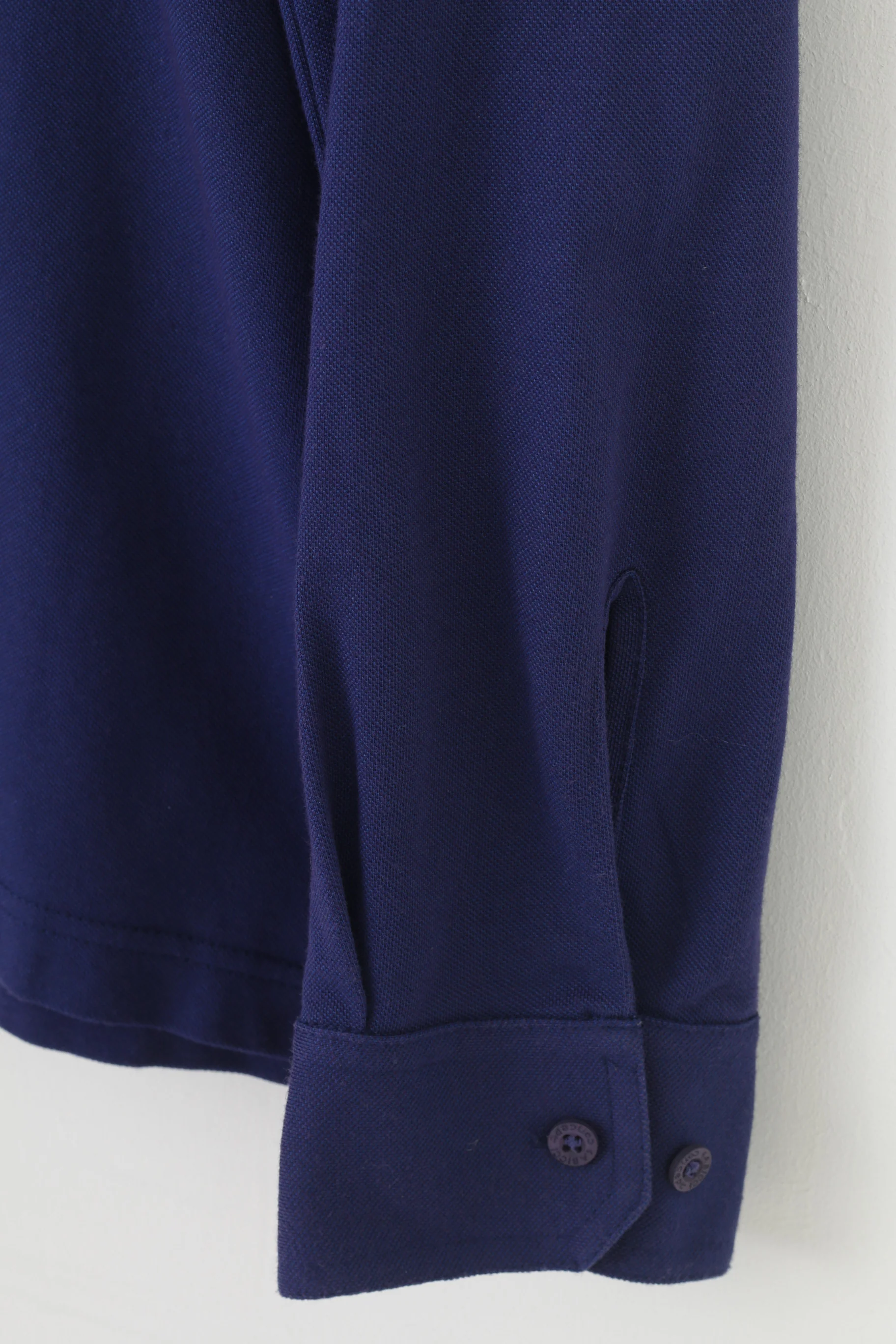 Gabicci Men XL Casual Shirt Navy Cotton Long Sleeve Classic Collar Elegant Top - Image 3