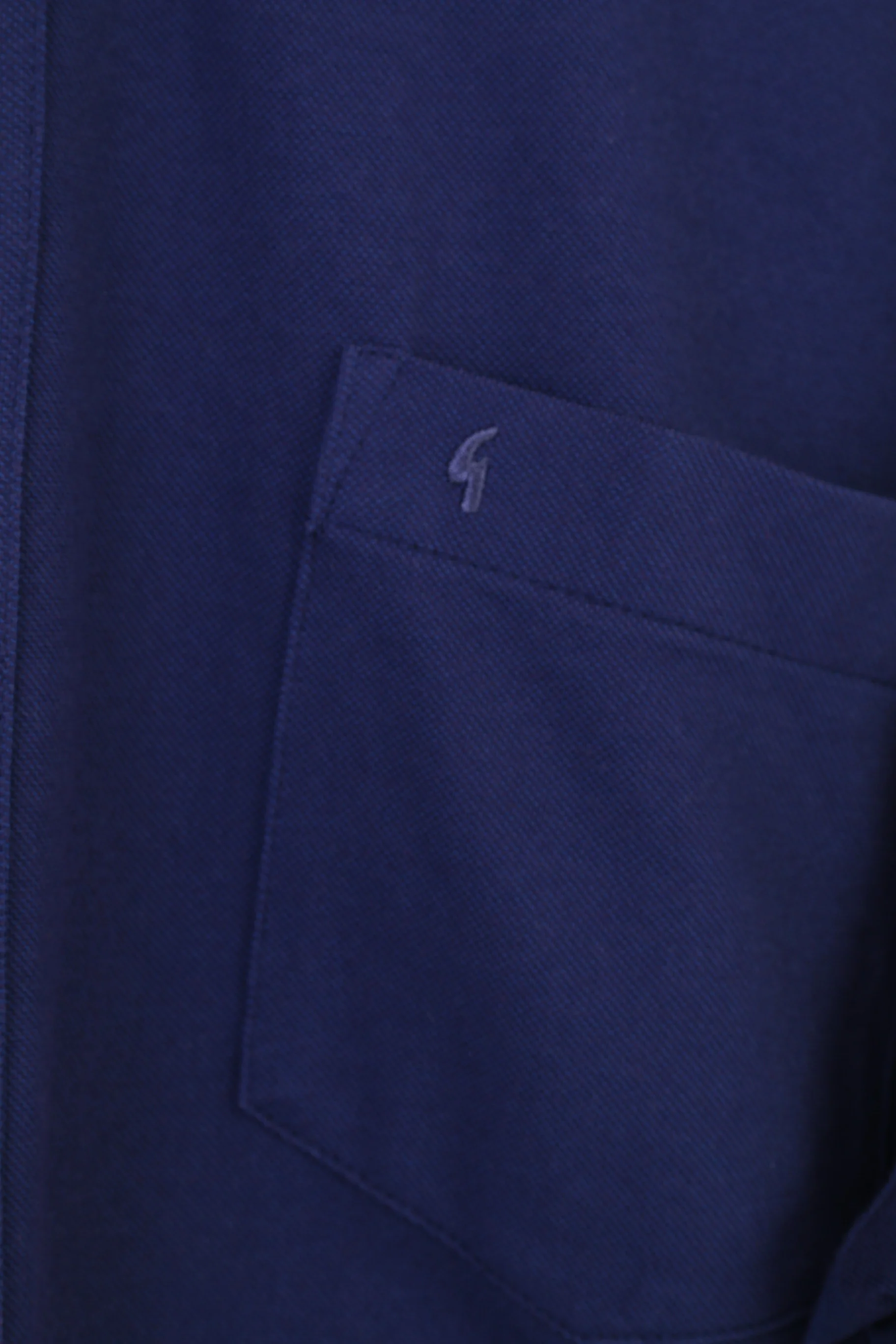 Gabicci Men XL Casual Shirt Navy Cotton Long Sleeve Classic Collar Elegant Top - Image 4