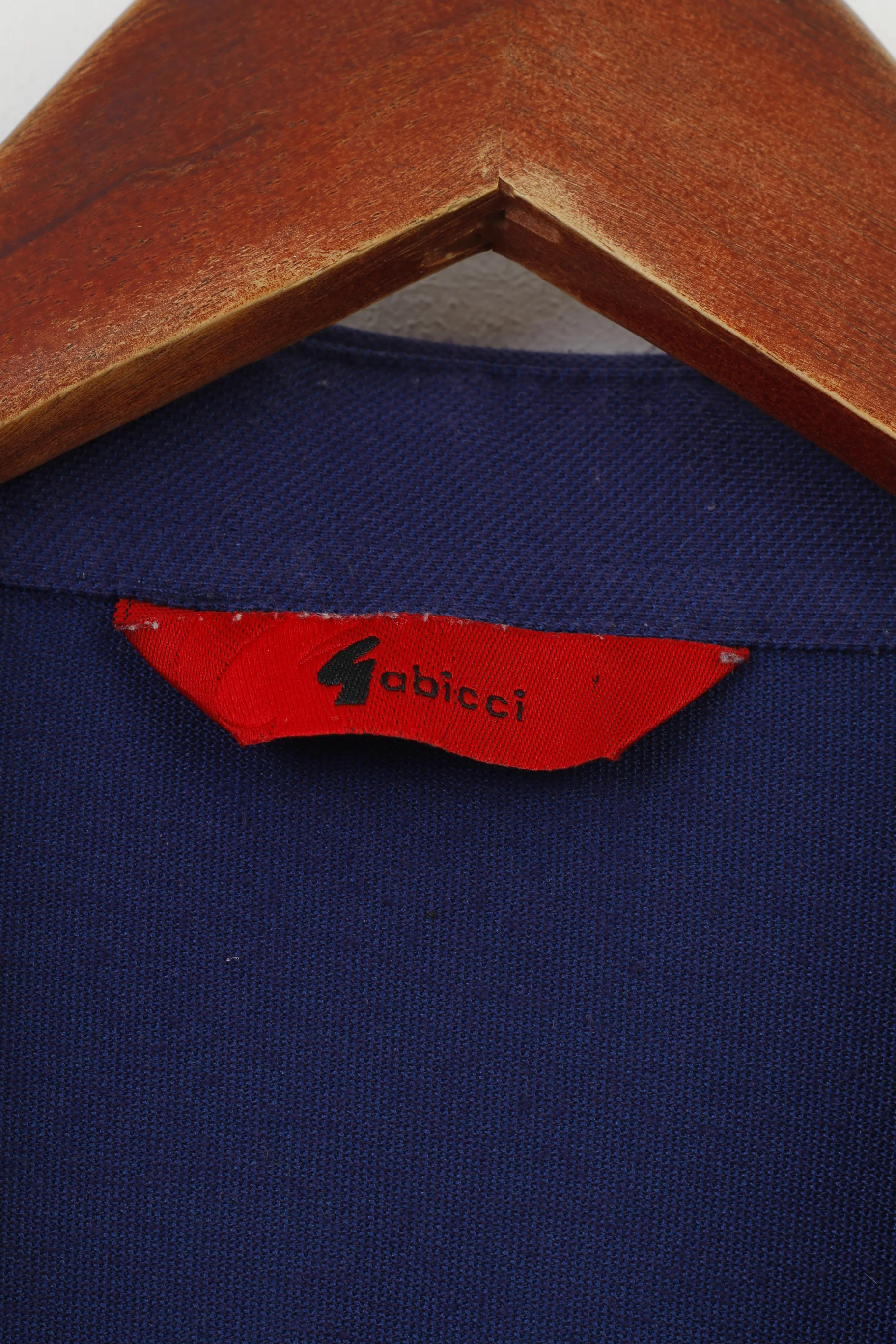 Gabicci Men XL Casual Shirt Navy Cotton Long Sleeve Classic Collar Elegant Top - Image 5