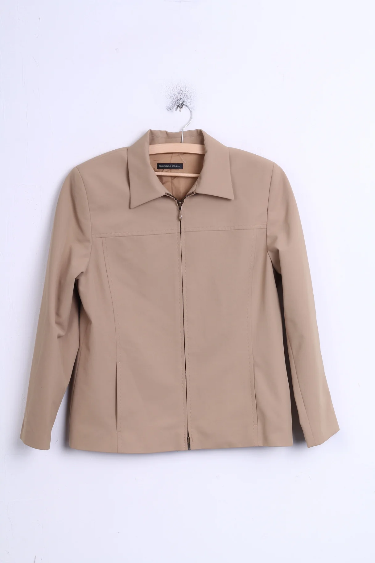 GABRIELLA BENELLI Womens 38/40 Trouser Suit Blazer Set 2 Pice Business Beige