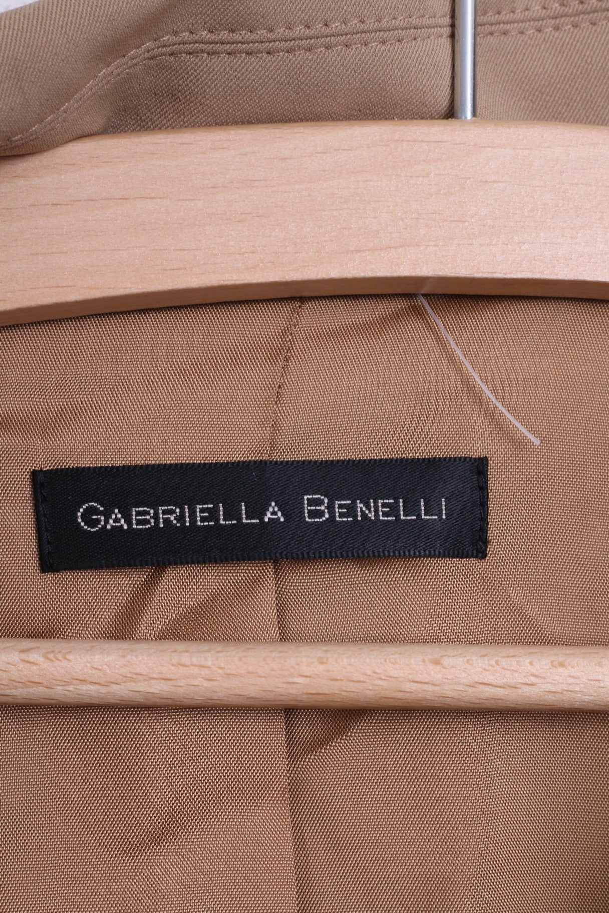 GABRIELLA BENELLI Womens 38/40 Trouser Suit Blazer Set 2 Pice Business Beige - Image 4