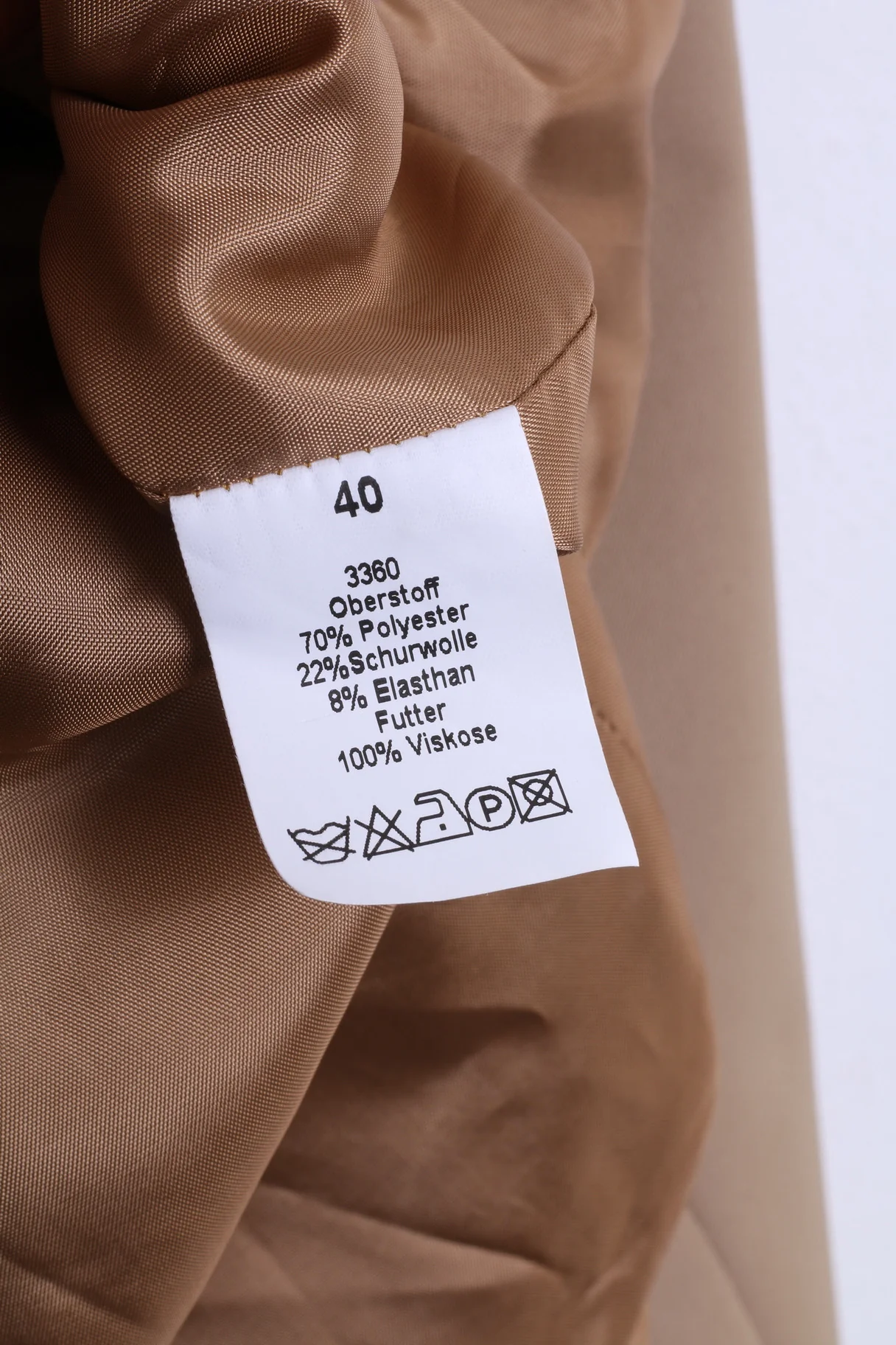 GABRIELLA BENELLI Womens 38/40 Trouser Suit Blazer Set 2 Pice Business Beige - Image 5