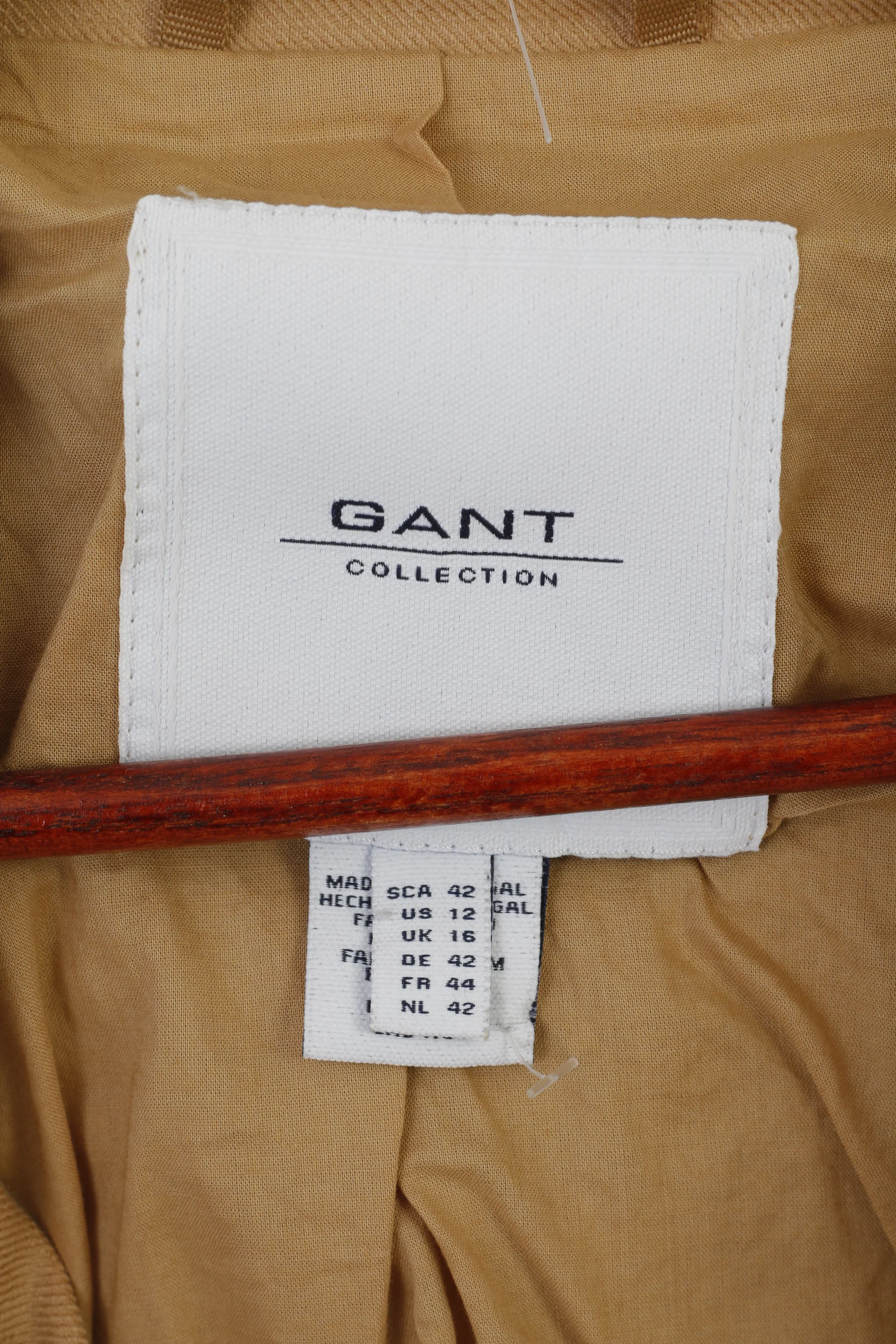 GANT Collection Women 42 16 M Jacket Camel 100% Linen Belted Lightweight Top - Image 5