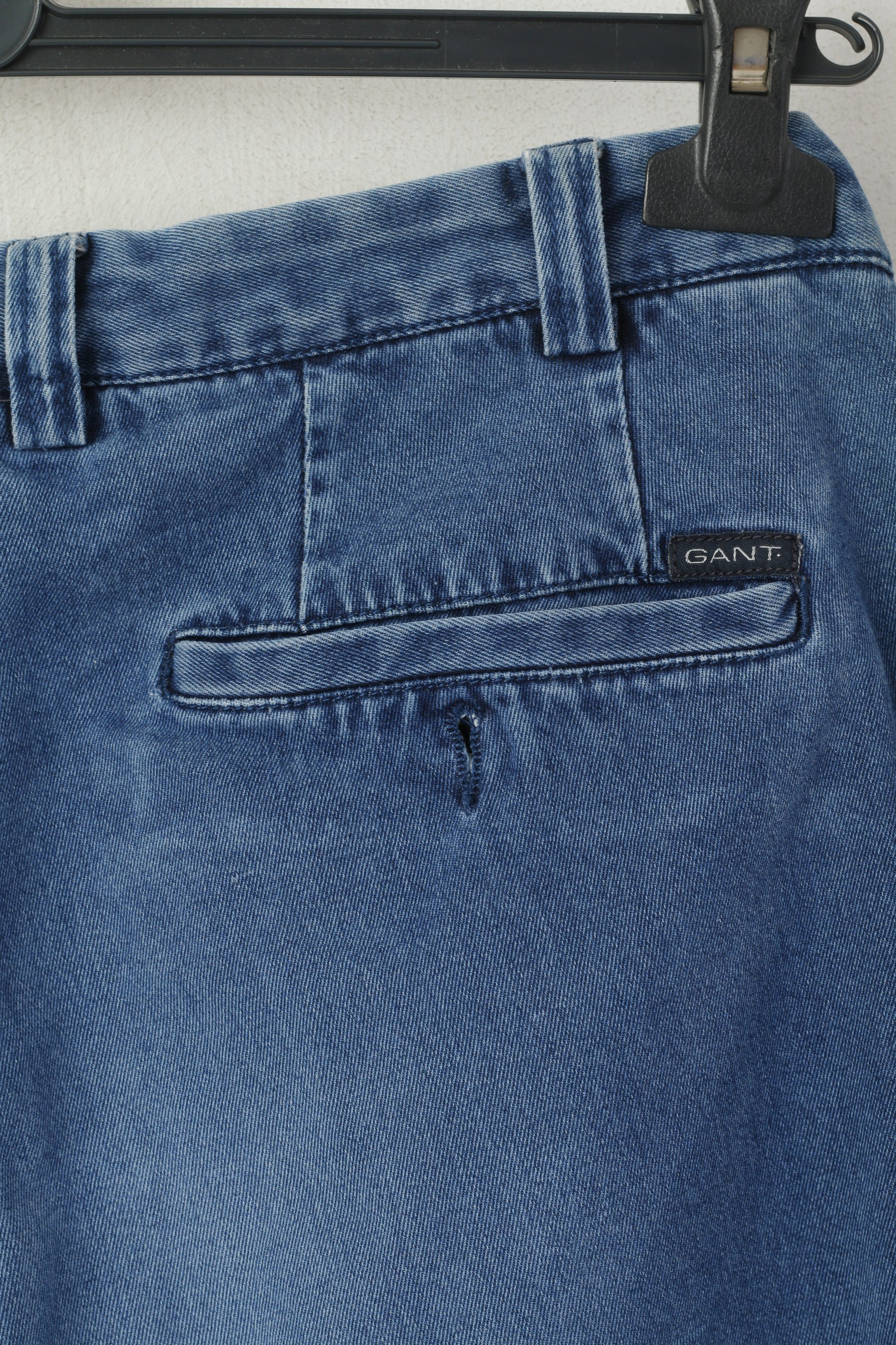 Gant Men 36 52 Jeans Trousers Navy Cotton Straight Leg Classic Soft Pants - Image 5