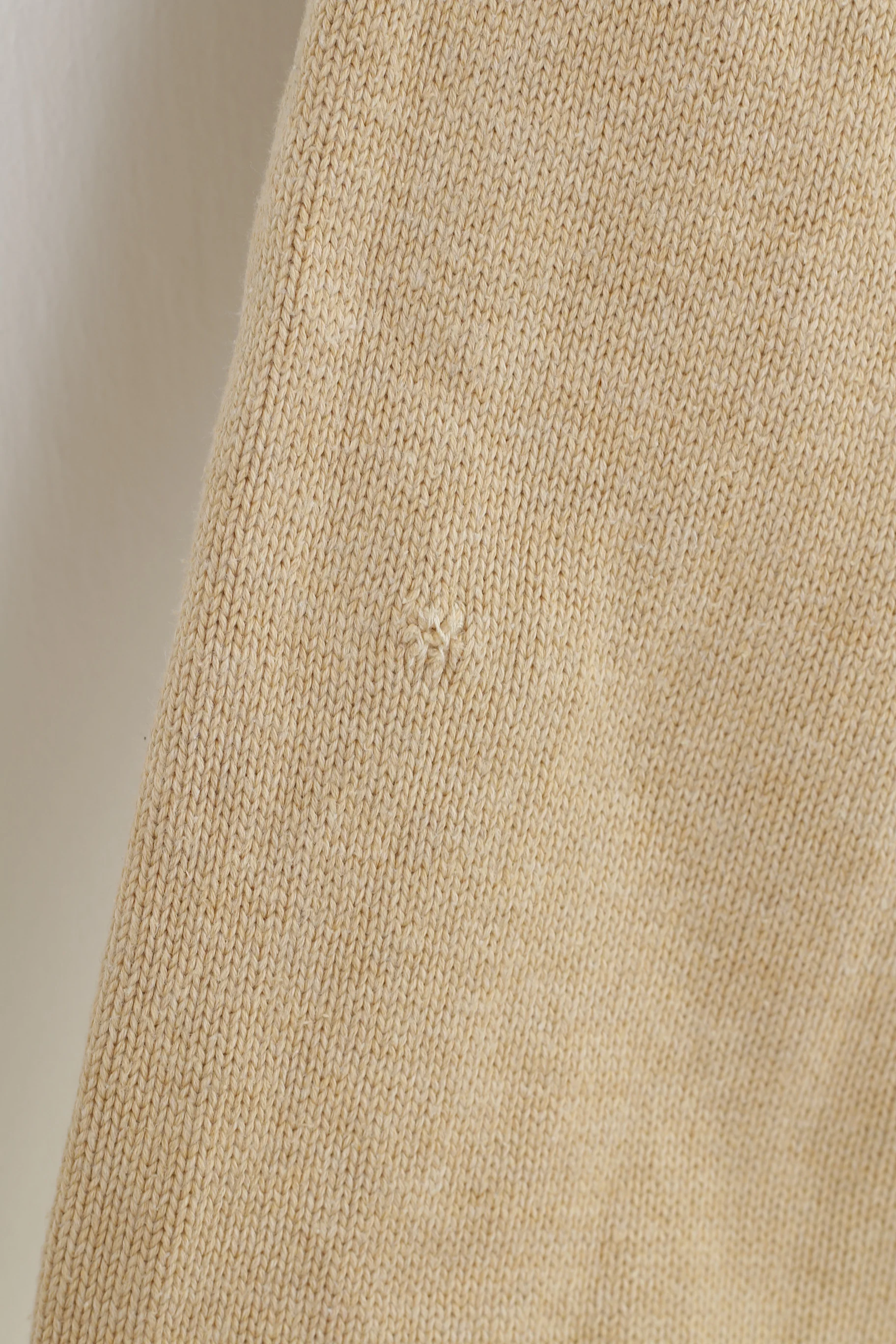 Gant Men L Jumper Beige Cotton V Neck Long Sleeve Classic Vintage Top - Image 7