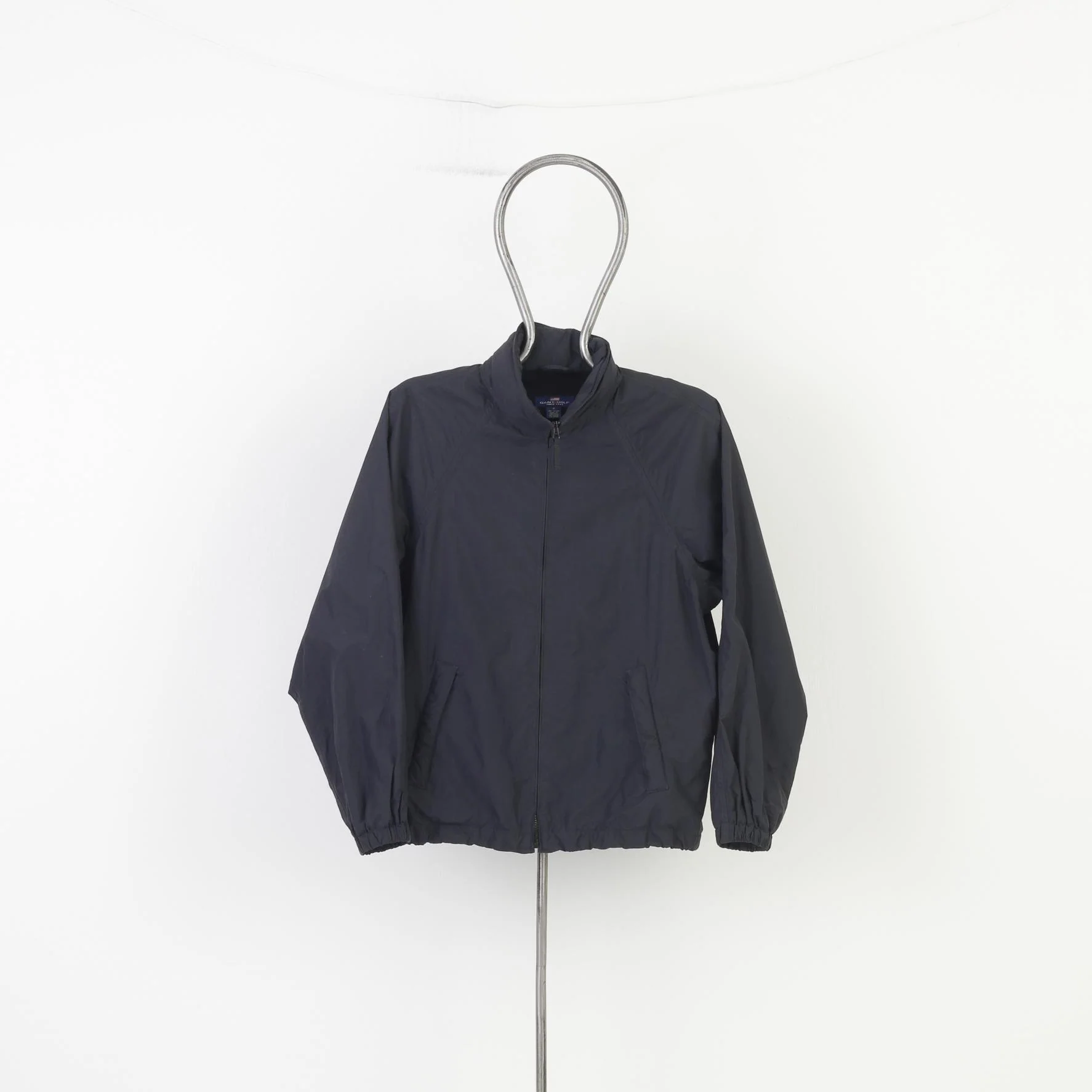 Gant Men M Jacket Nylon Navy Full Zipper Retractable Hood Since 1949 Made in Portugal Top