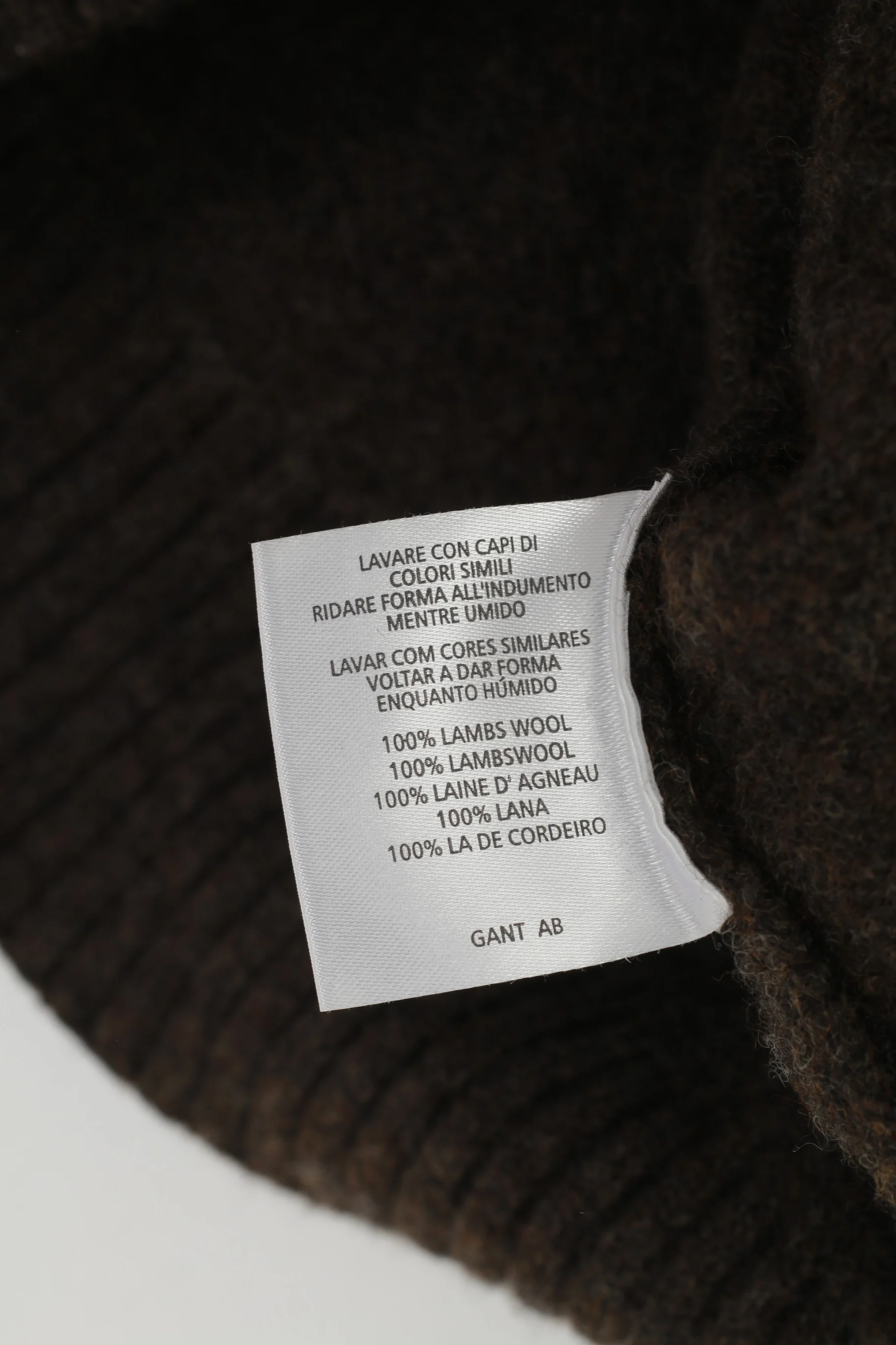 Gant Men M S Jumper Brown Zip Neck Long Sleeve Lambs Wool Winter Top - Image 6