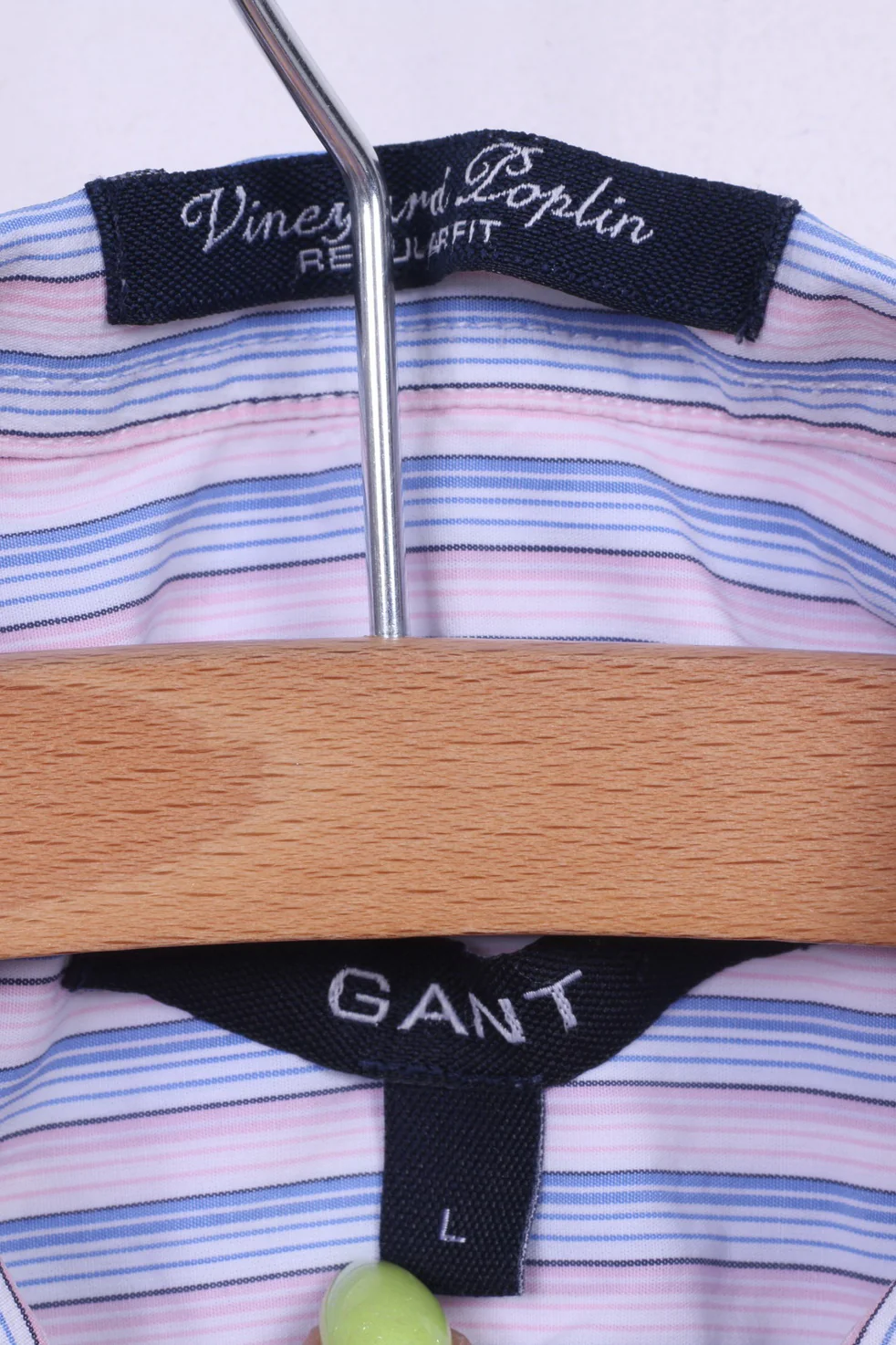 Gant Mens L Causal Shirt Regular Fit Striped Regular Fit Cotton - Image 4