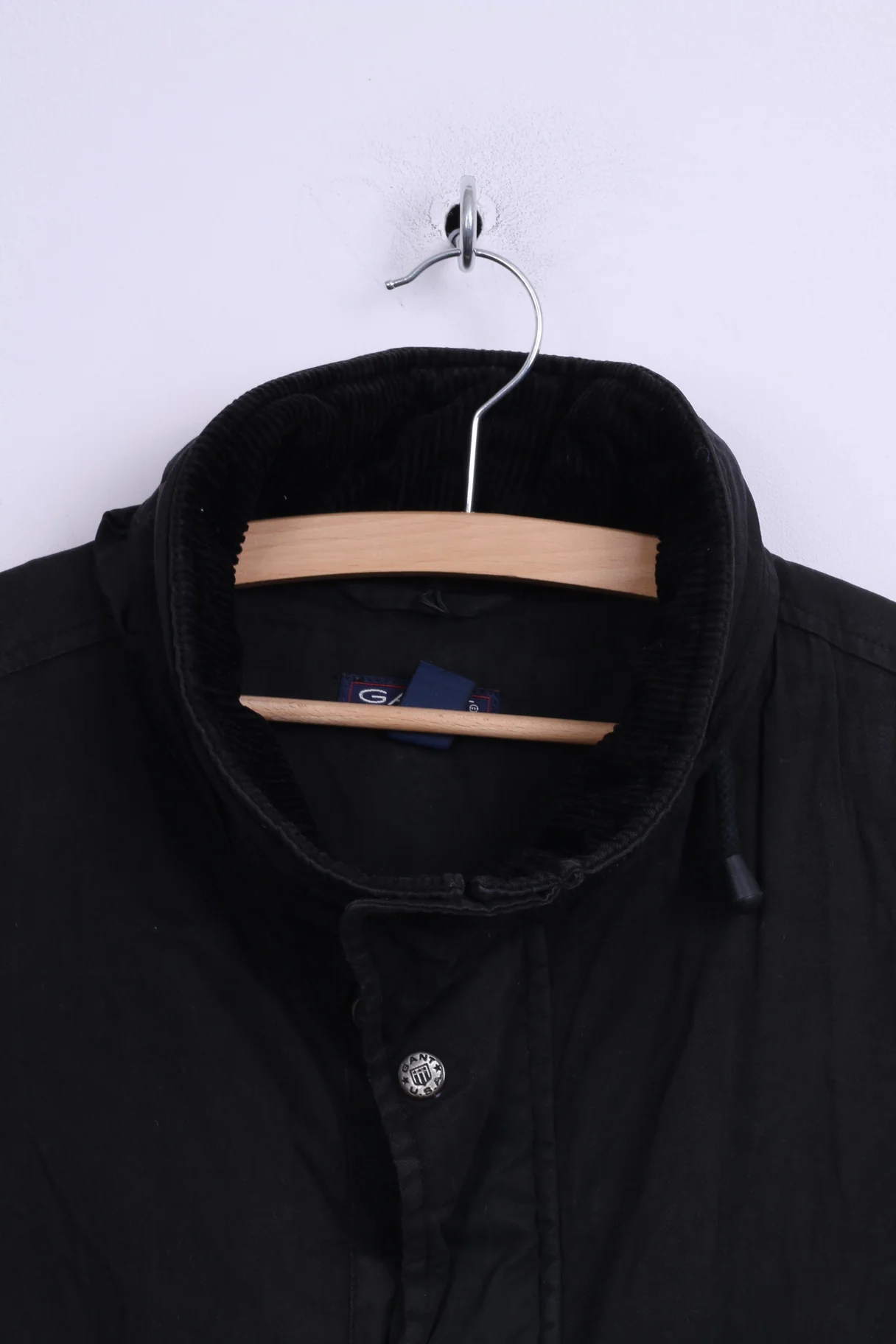 Gant Mens M Jacket Harrington Cotton Black Full Zipper - Image 2
