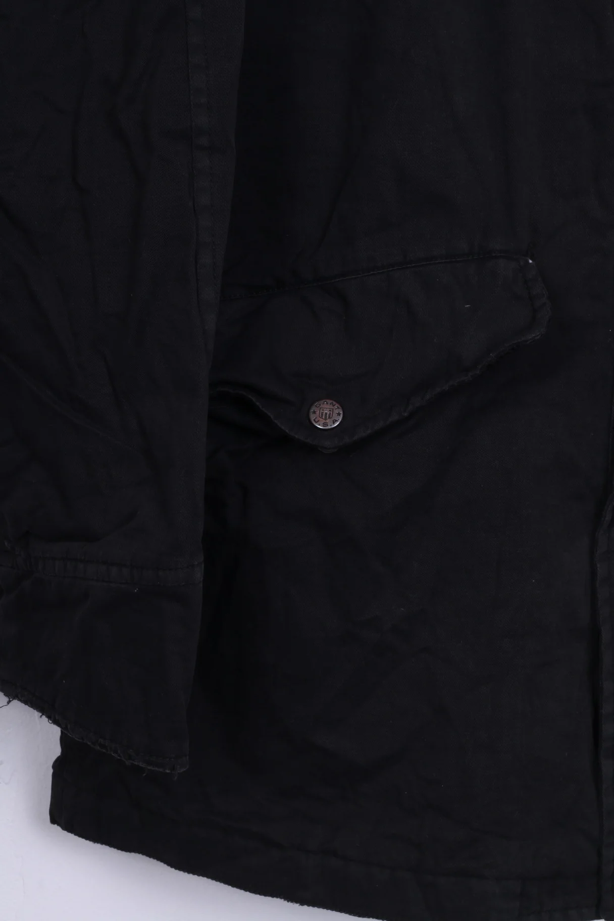 Gant Mens M Jacket Harrington Cotton Black Full Zipper - Image 3