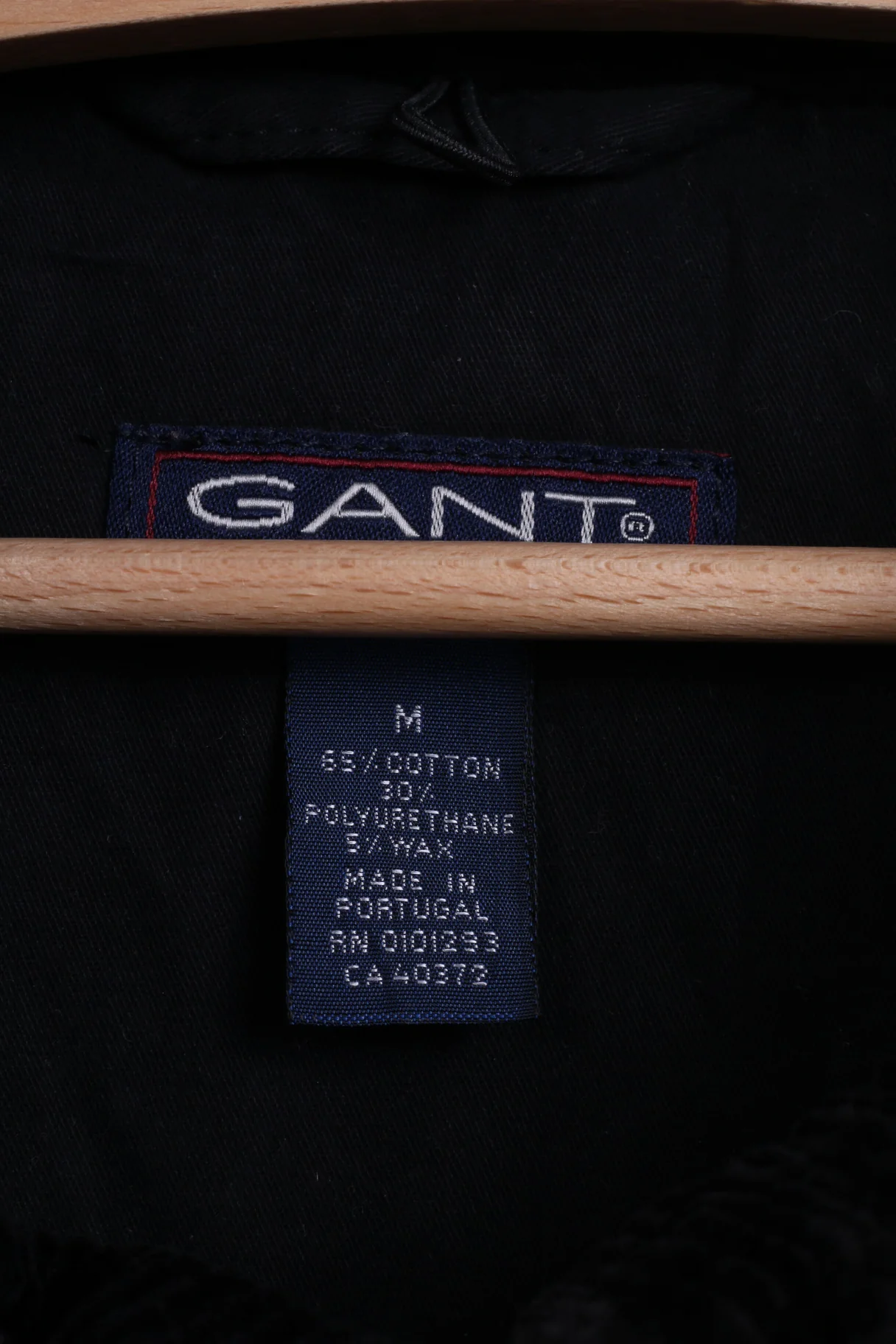 Gant Mens M Jacket Harrington Cotton Black Full Zipper - Image 4