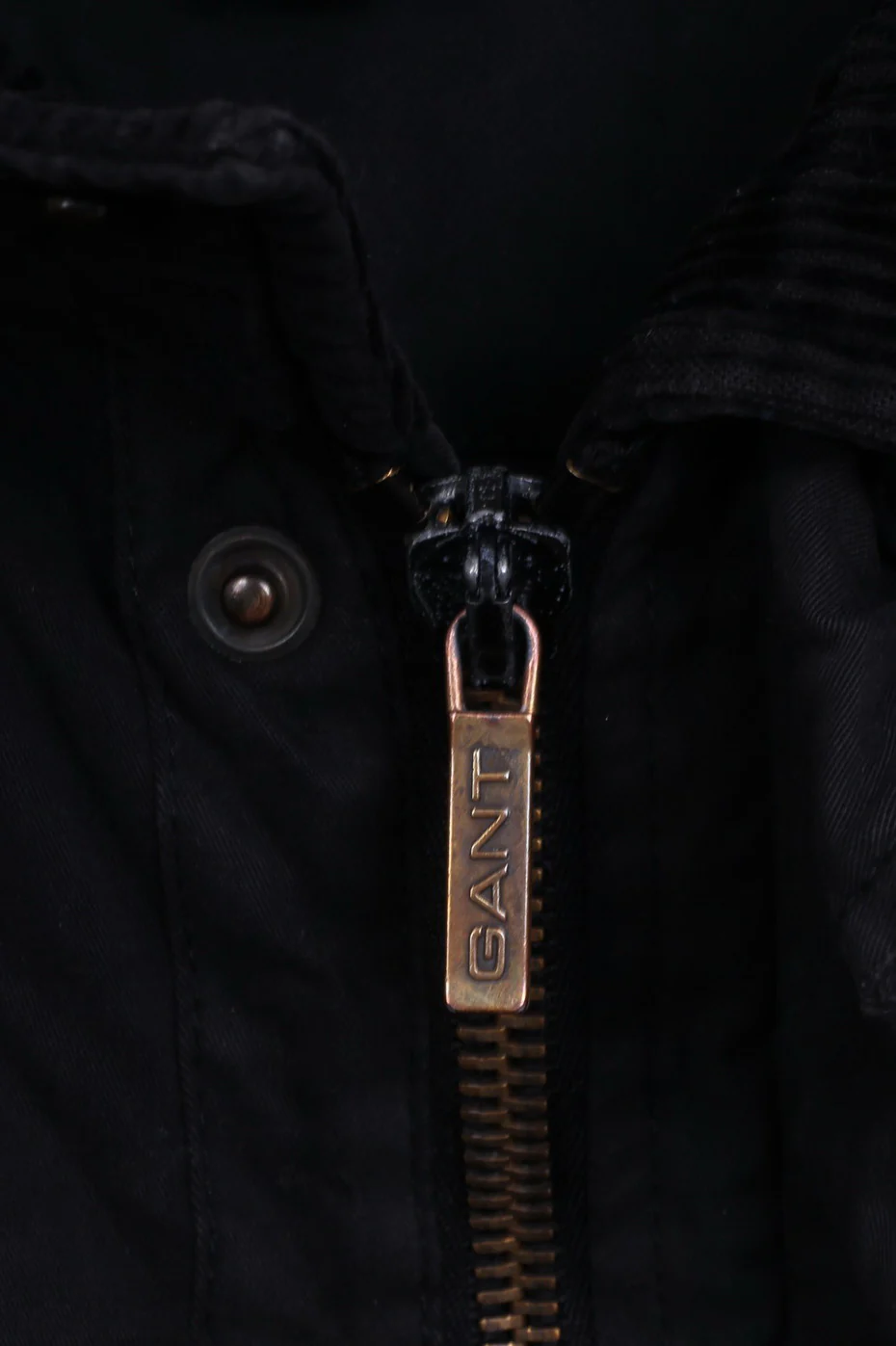 Gant Mens M Jacket Harrington Cotton Black Full Zipper - Image 5